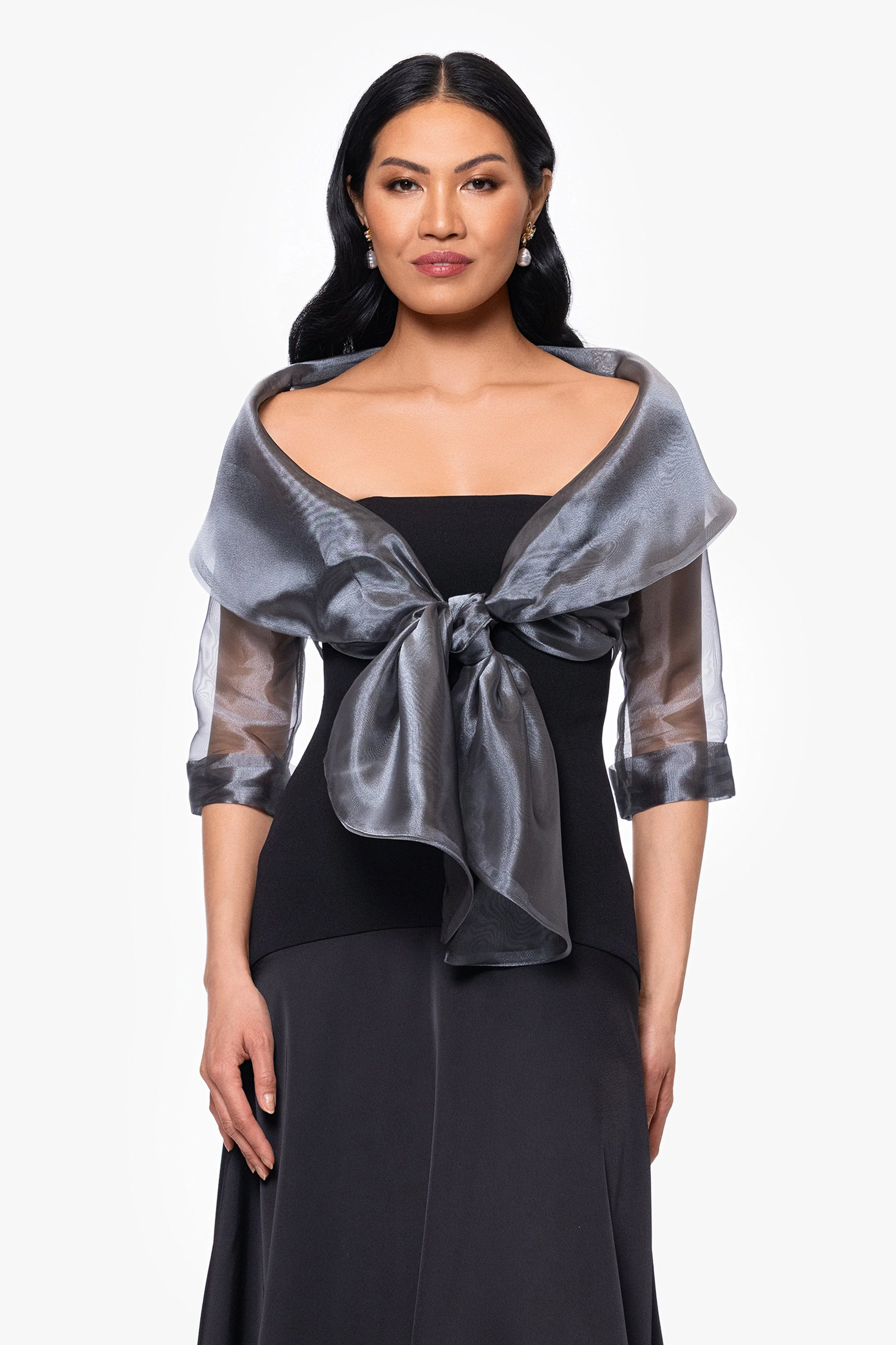 "Agnes" Organza 3/4 Sleeve Shawl Wrap - Image 22