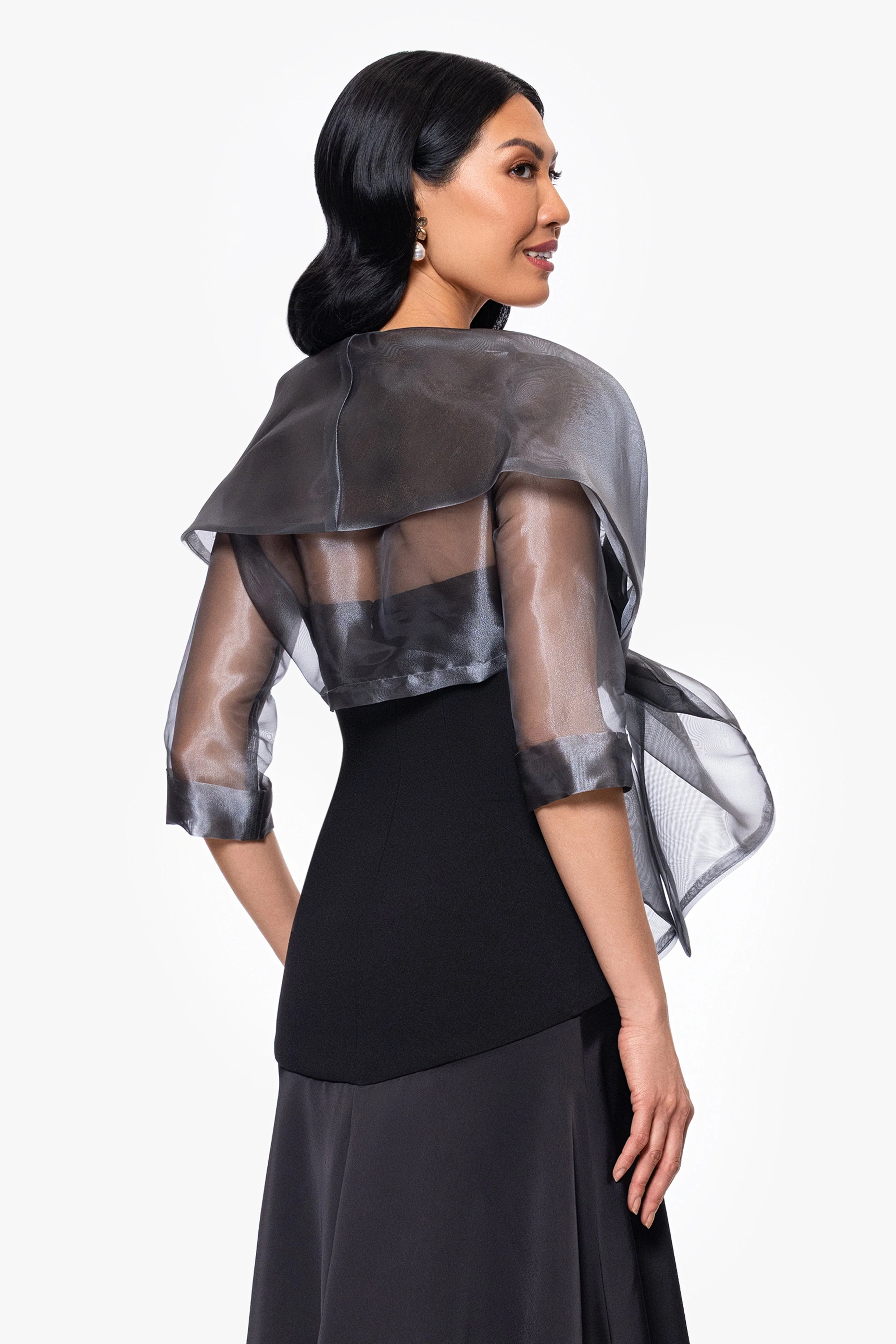 "Agnes" Organza 3/4 Sleeve Shawl Wrap - Image 23
