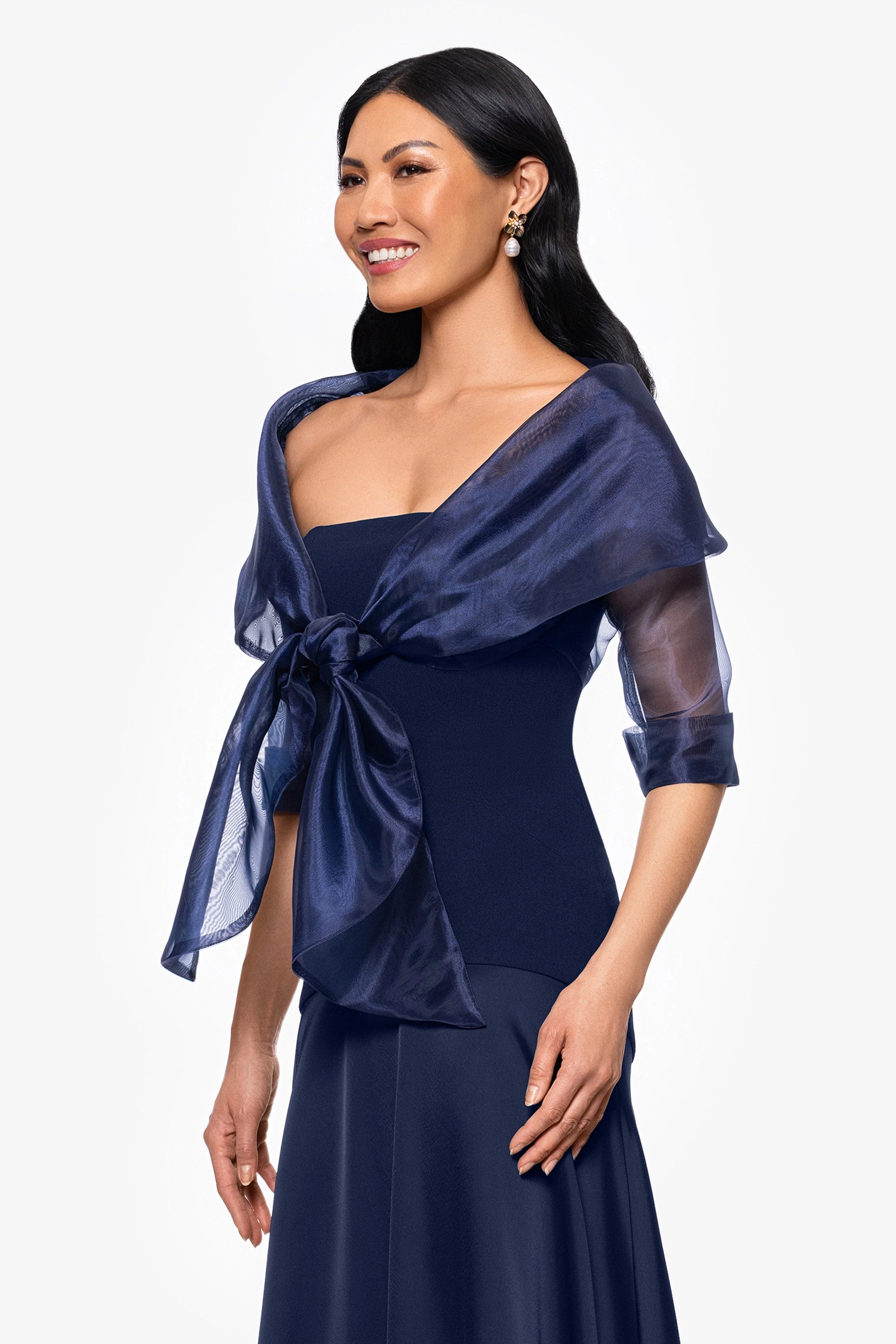 "Agnes" Organza 3/4 Sleeve Shawl Wrap - Image 20
