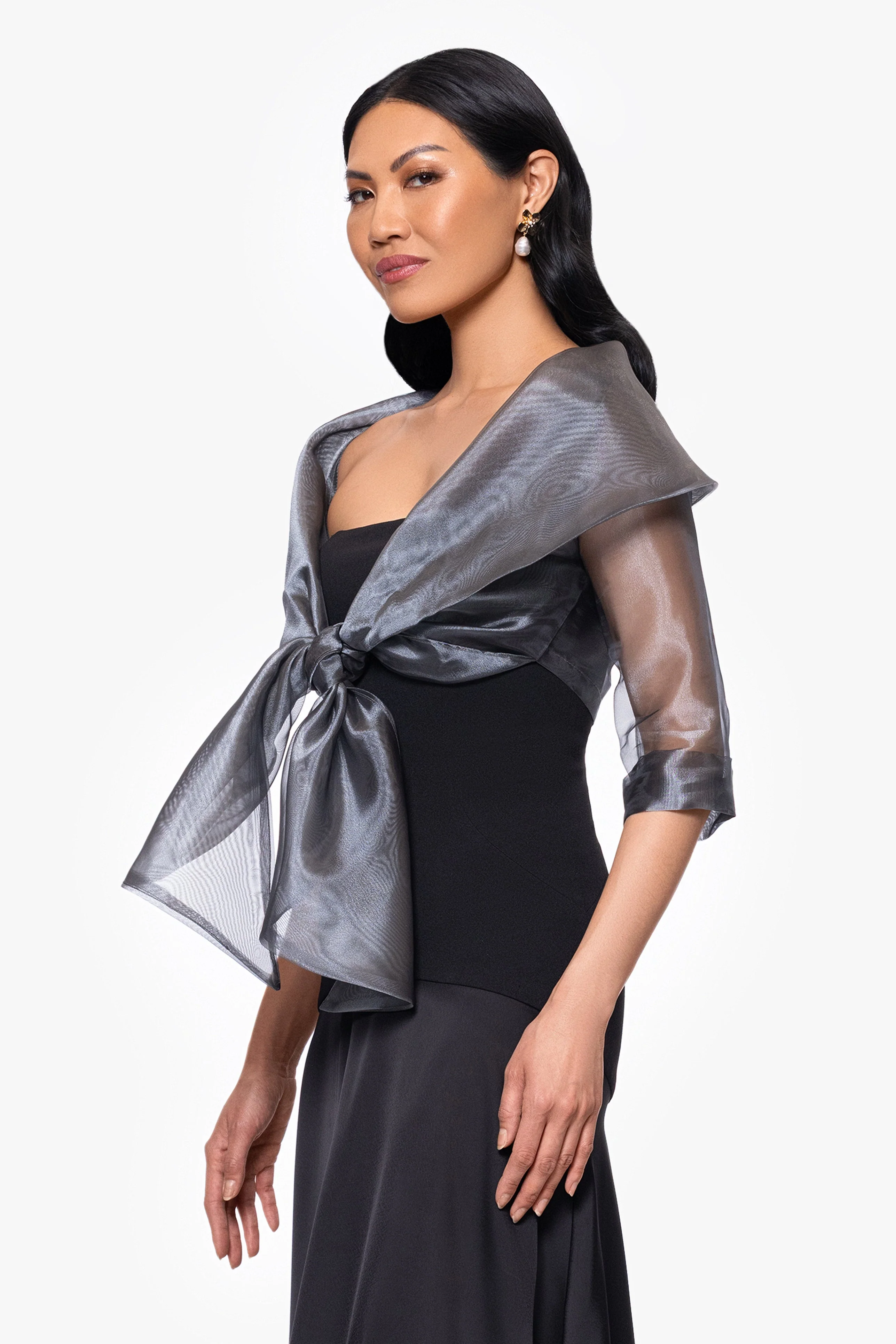 "Agnes" Organza 3/4 Sleeve Shawl Wrap - Image 16