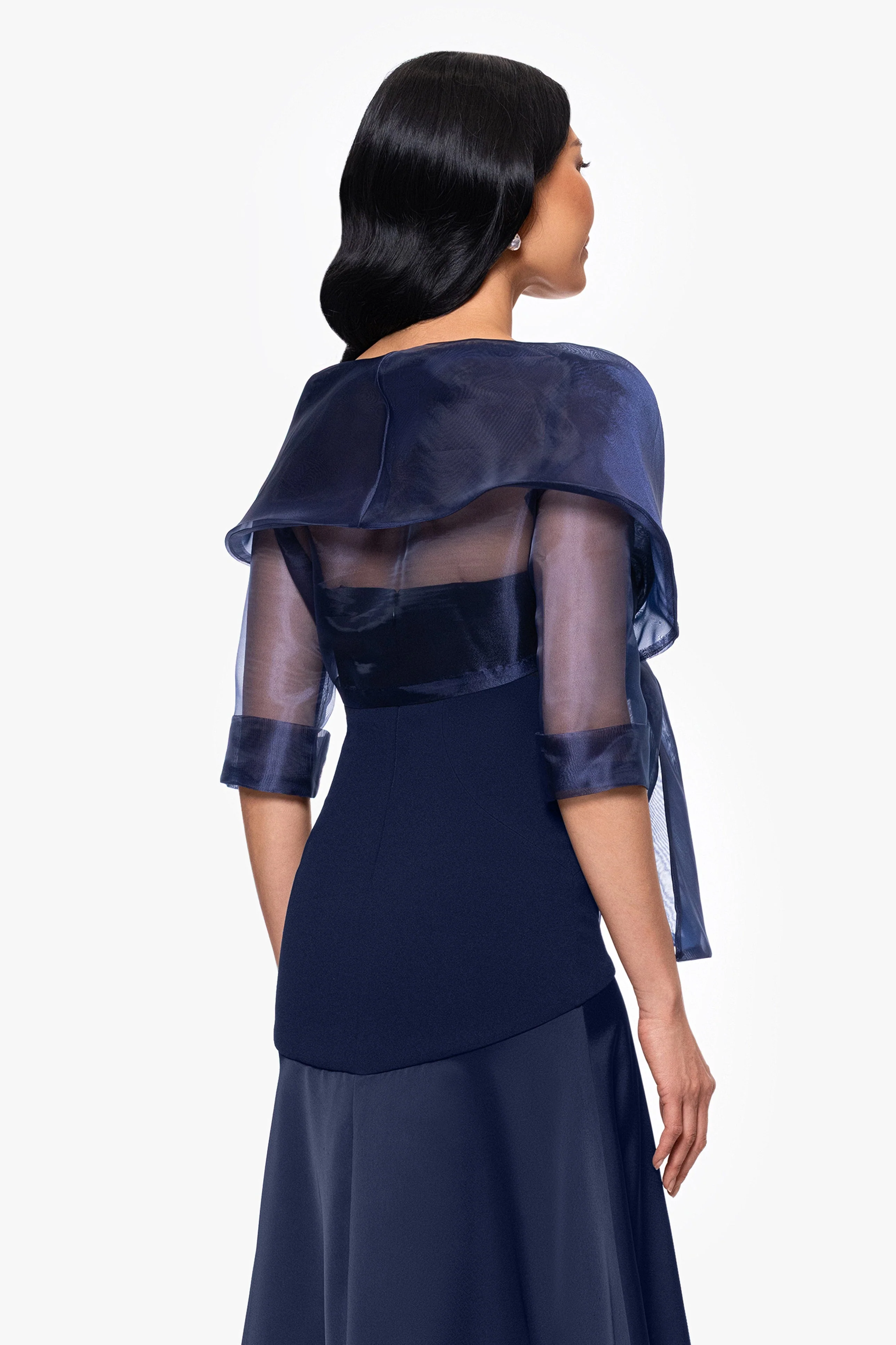 "Agnes" Organza 3/4 Sleeve Shawl Wrap - Image 23
