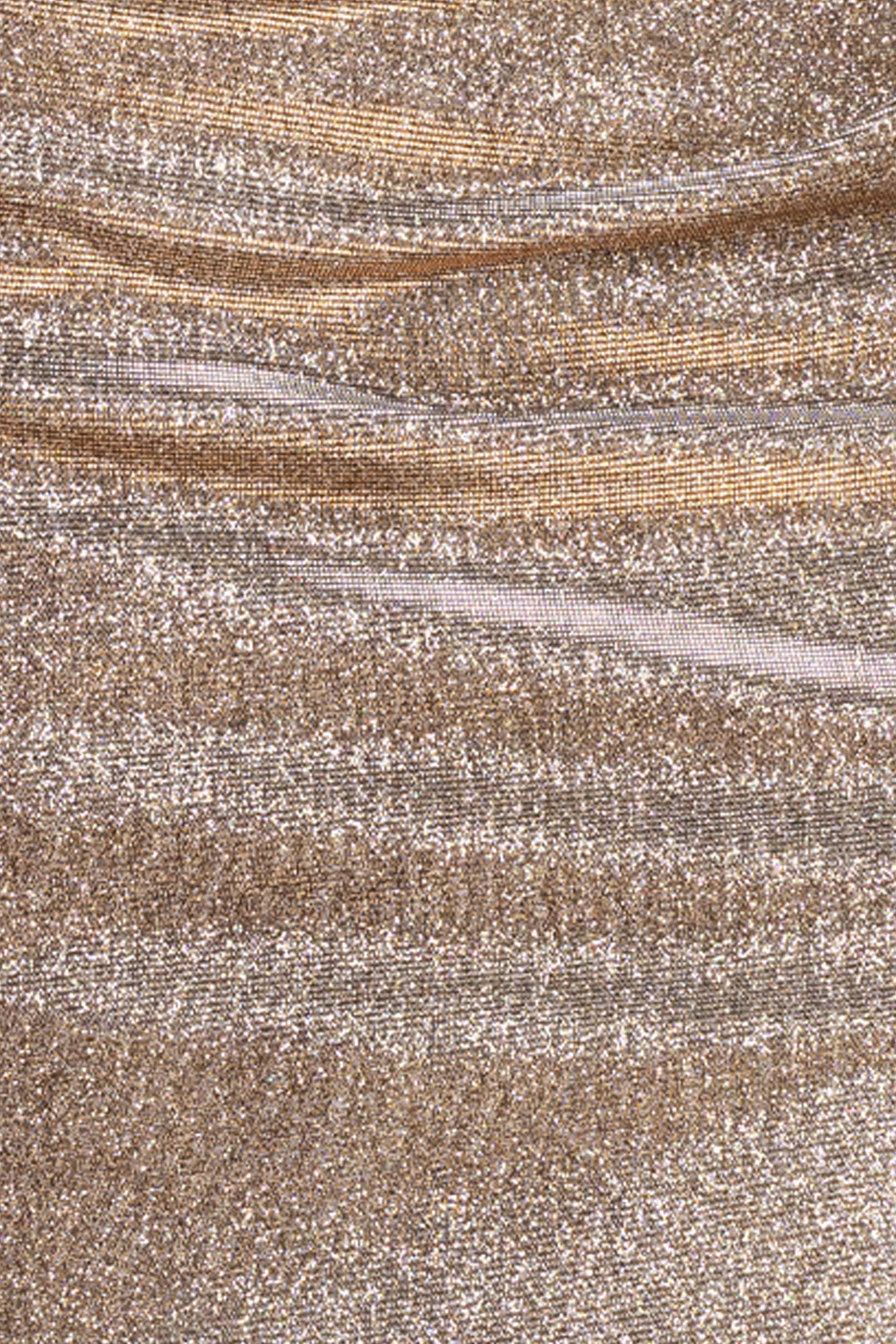 "Angelina" Glitter Metallic Asymmetrical Neckline Dress - Image 5