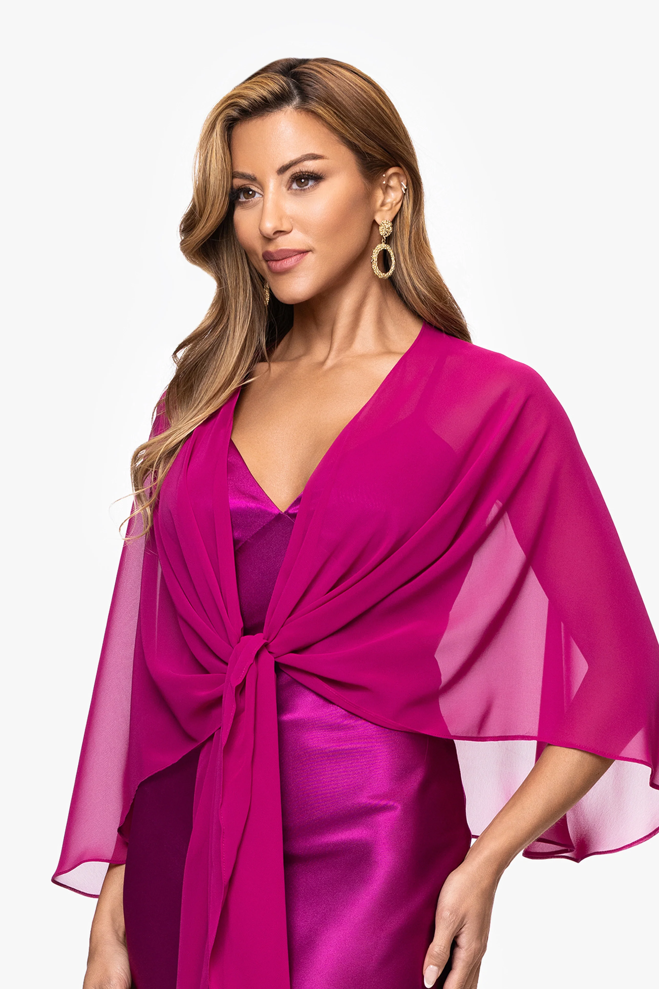 "Bernadette" Chiffon Shawl Wrap - Image 18