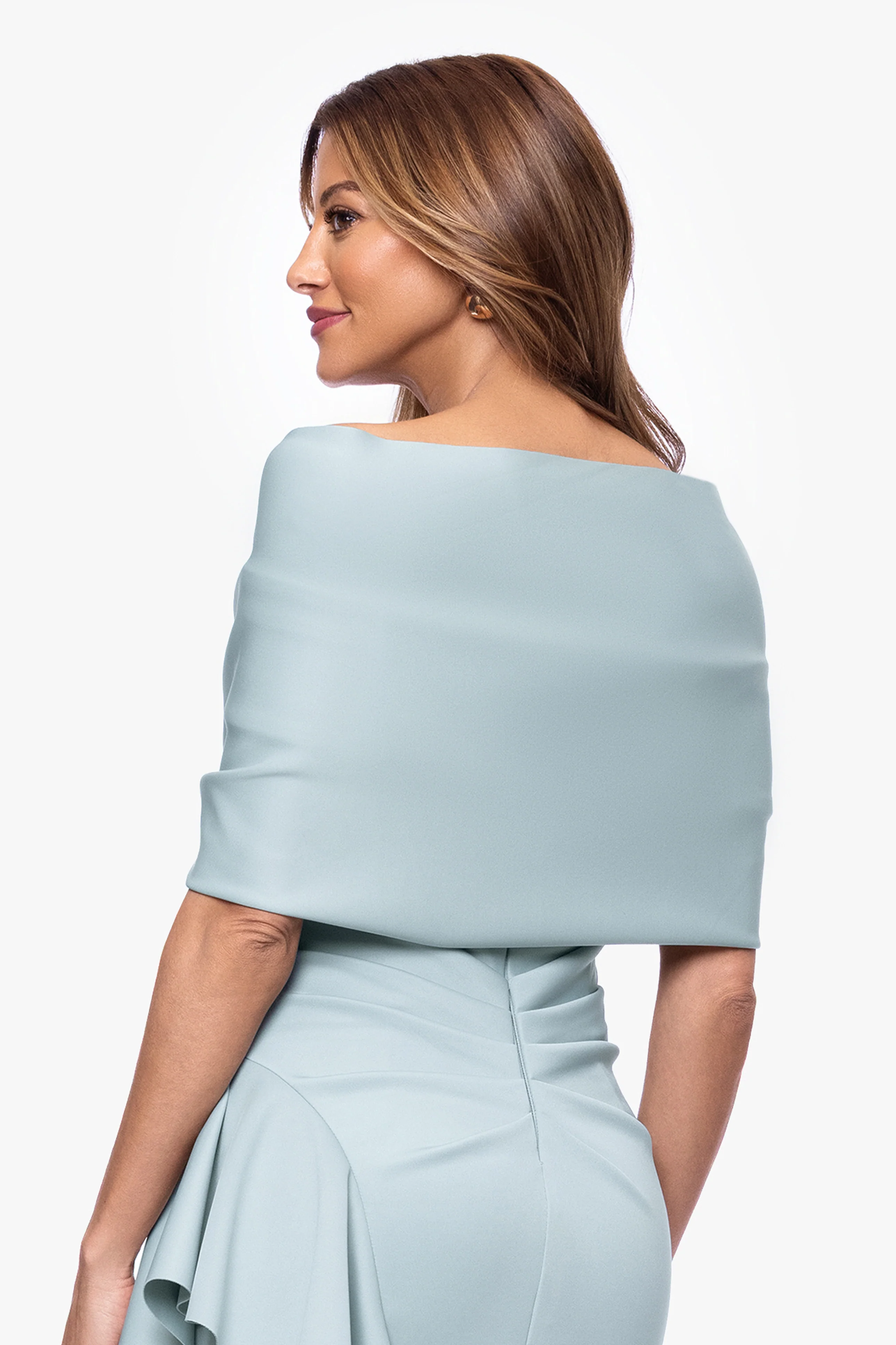 "Carol" Techno Scuba Pull Through Shawl Wrap - Image 3