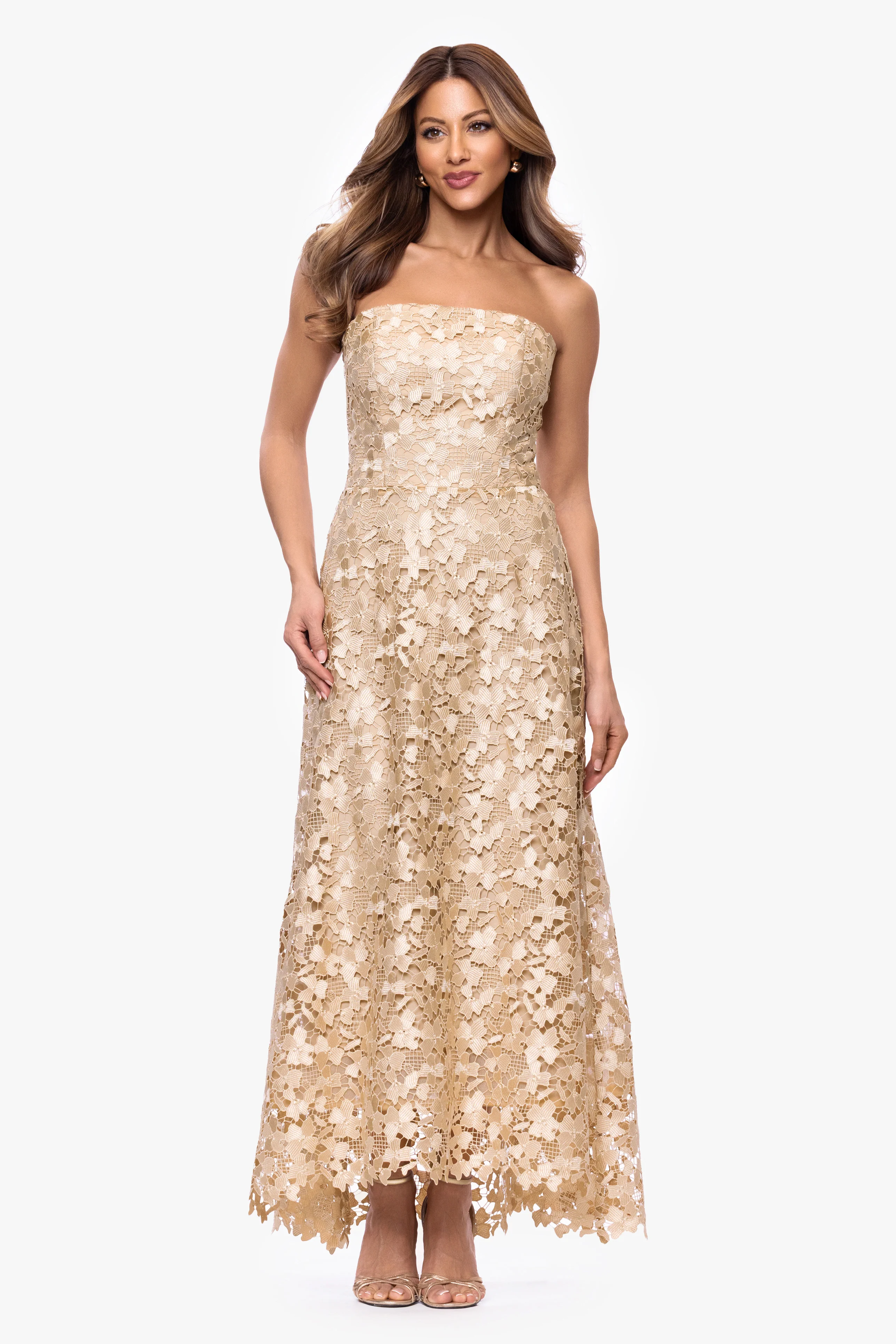 "Colby" Lace Strapless Gown - Image 2