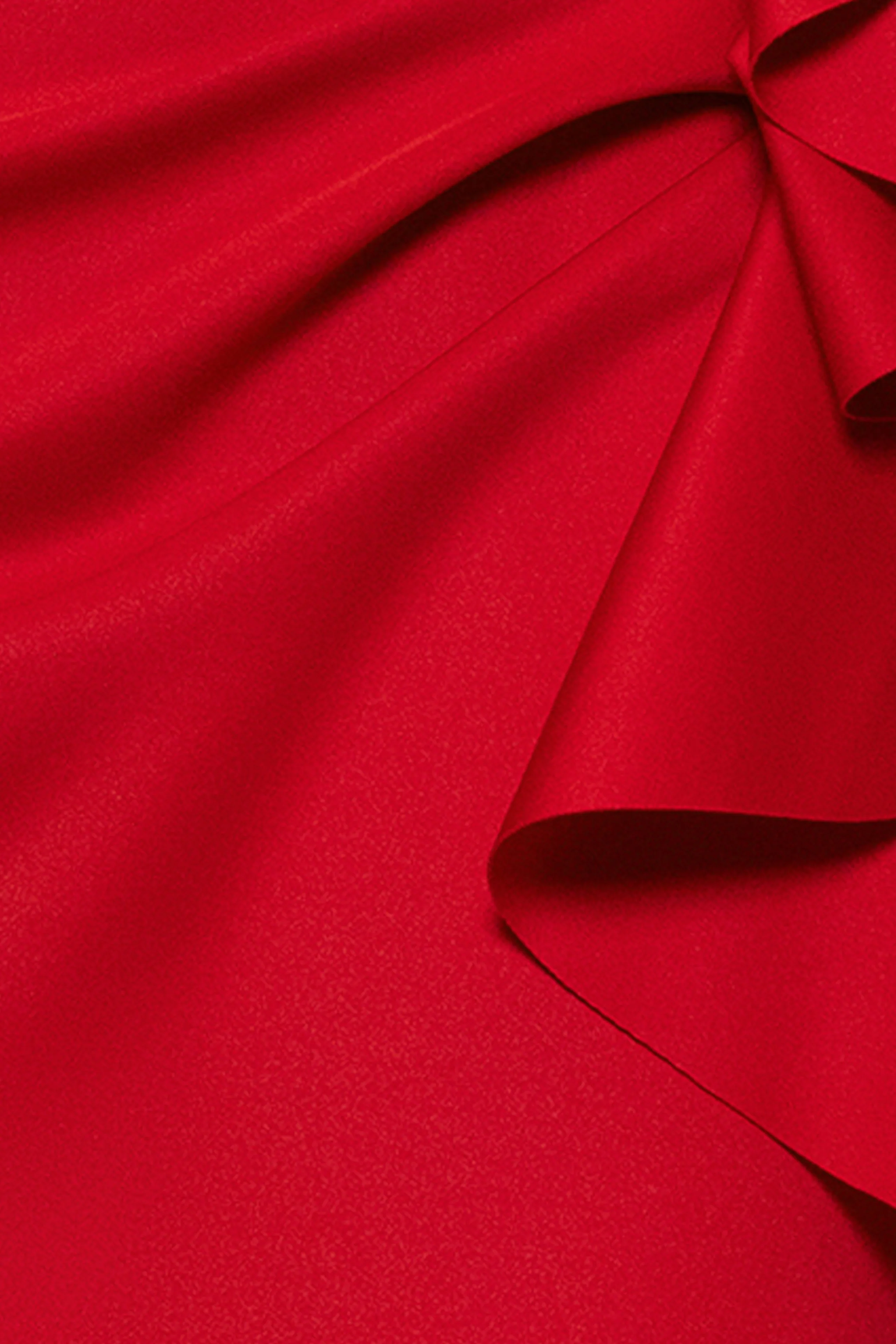 "Eden" Techno Scuba Mock Neck Ruffle Dress - Image 5