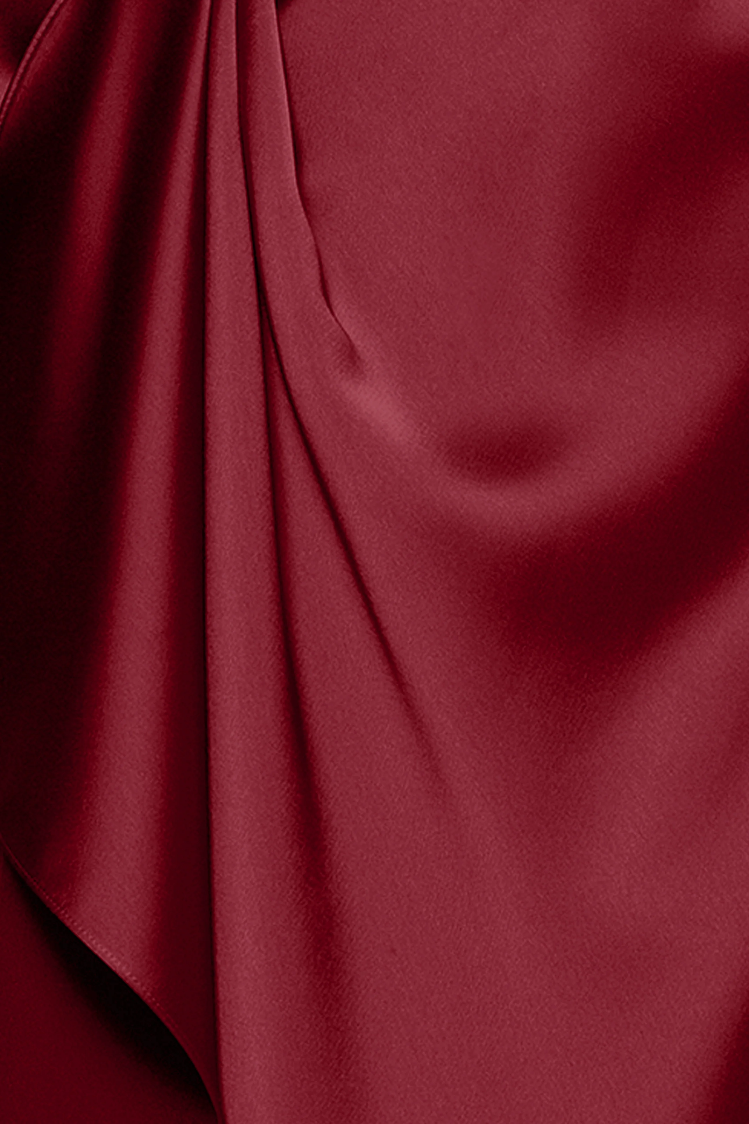 "Emery" Satin Long Sleeve Collared Dress - Image 14