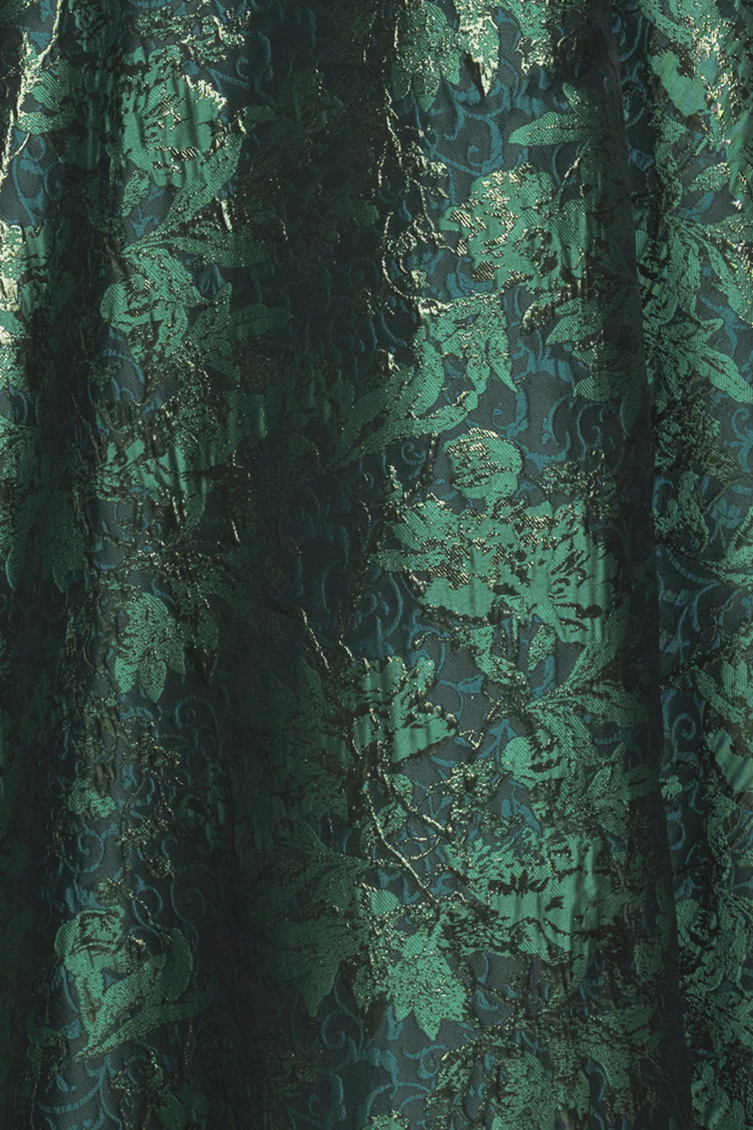 "Esther" Printed Brocade Off The Shoulder Gown - Image 5