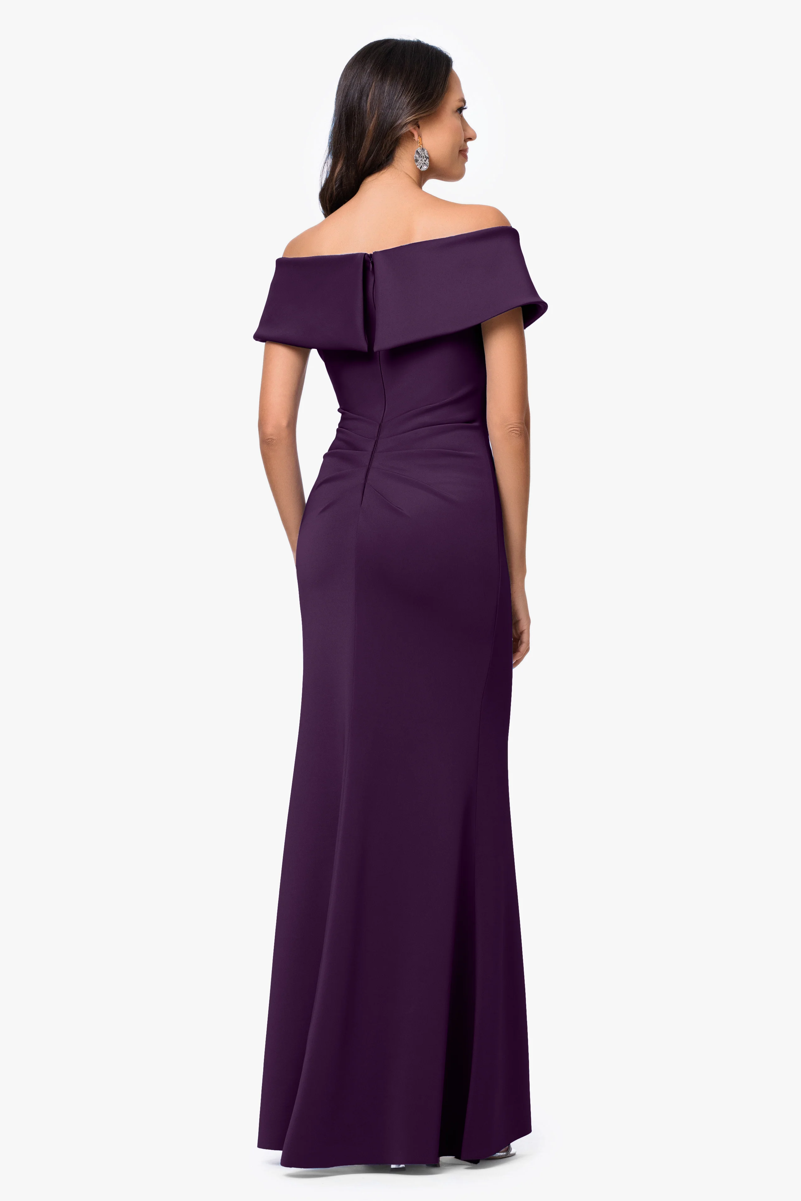 "Faye" Techno Scuba Pleated Dress - Image 9