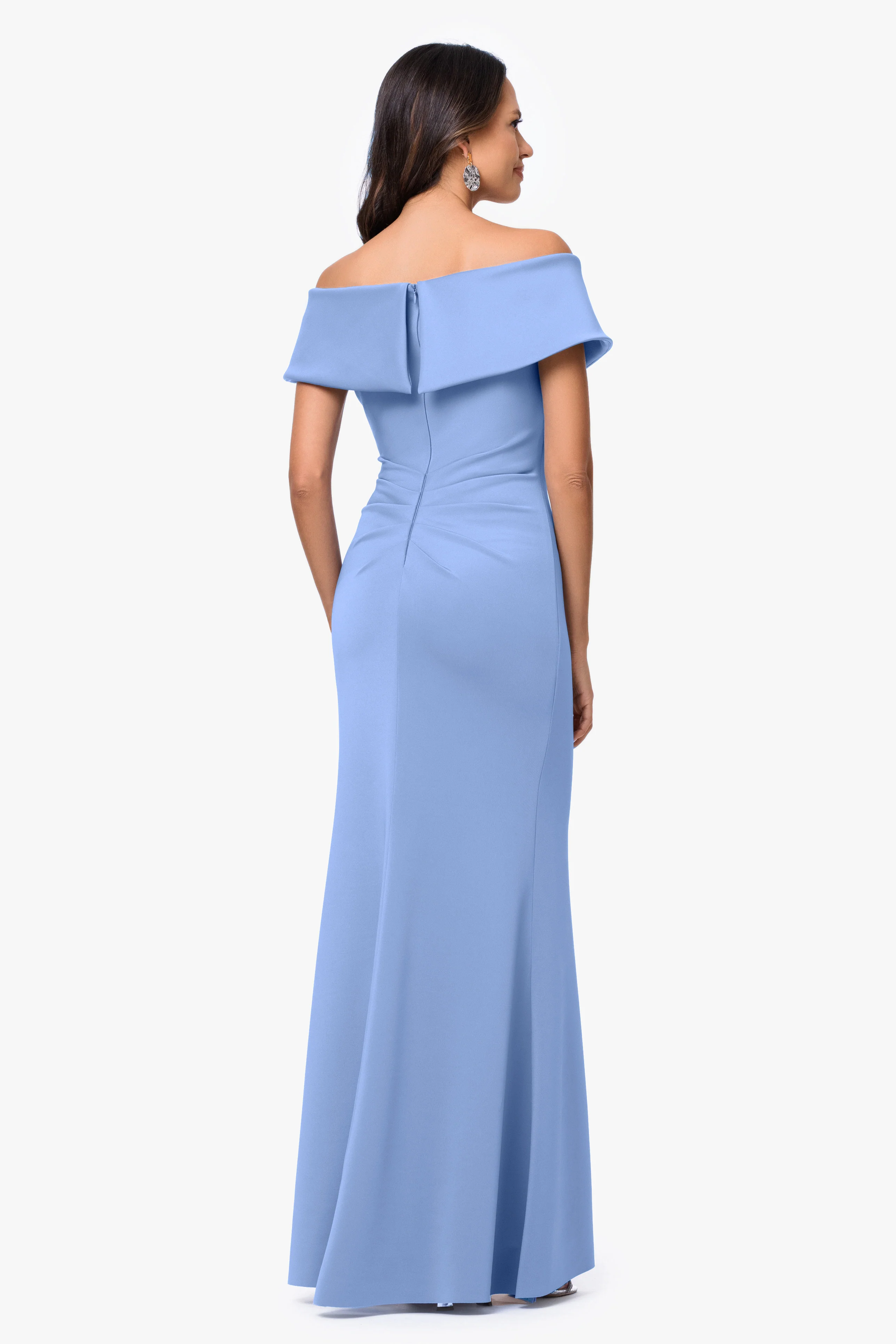 "Faye" Techno Scuba Pleated Dress - Image 15