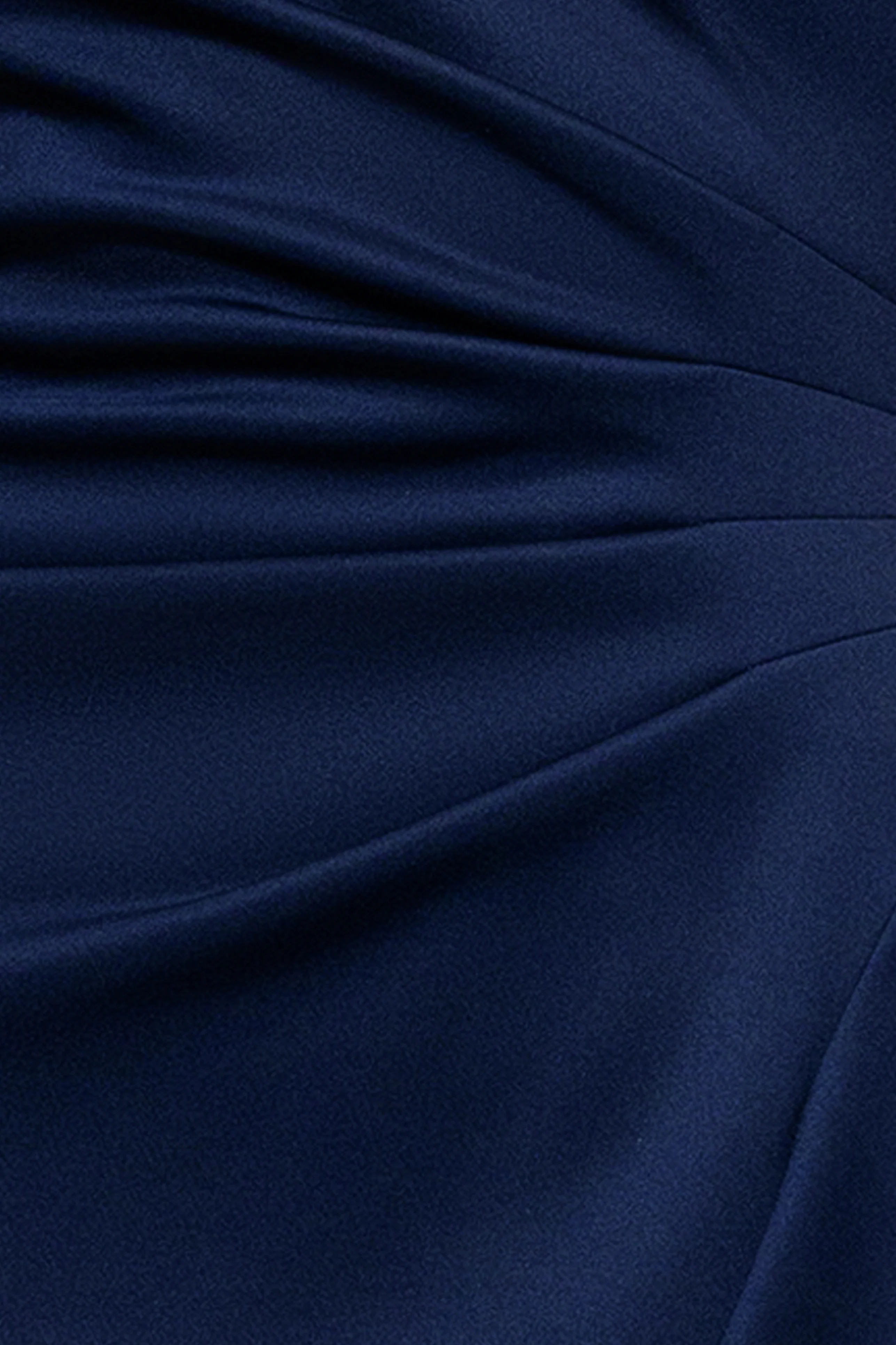 "Flo" Long Techno Scuba One Shoulder Ruffle Dress - Image 23