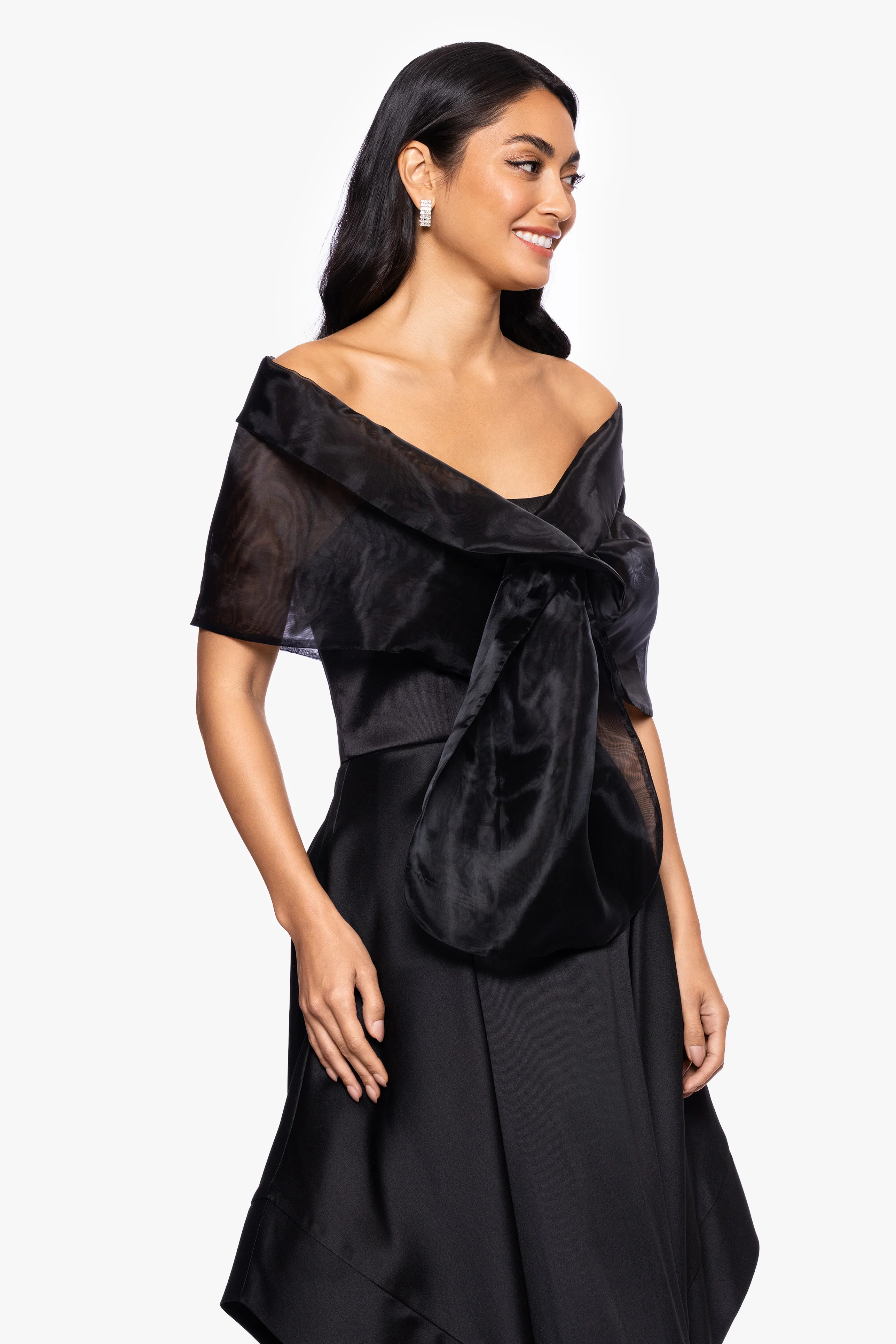 "Joan" Pull Through Organza Shawl Wrap - Image 5