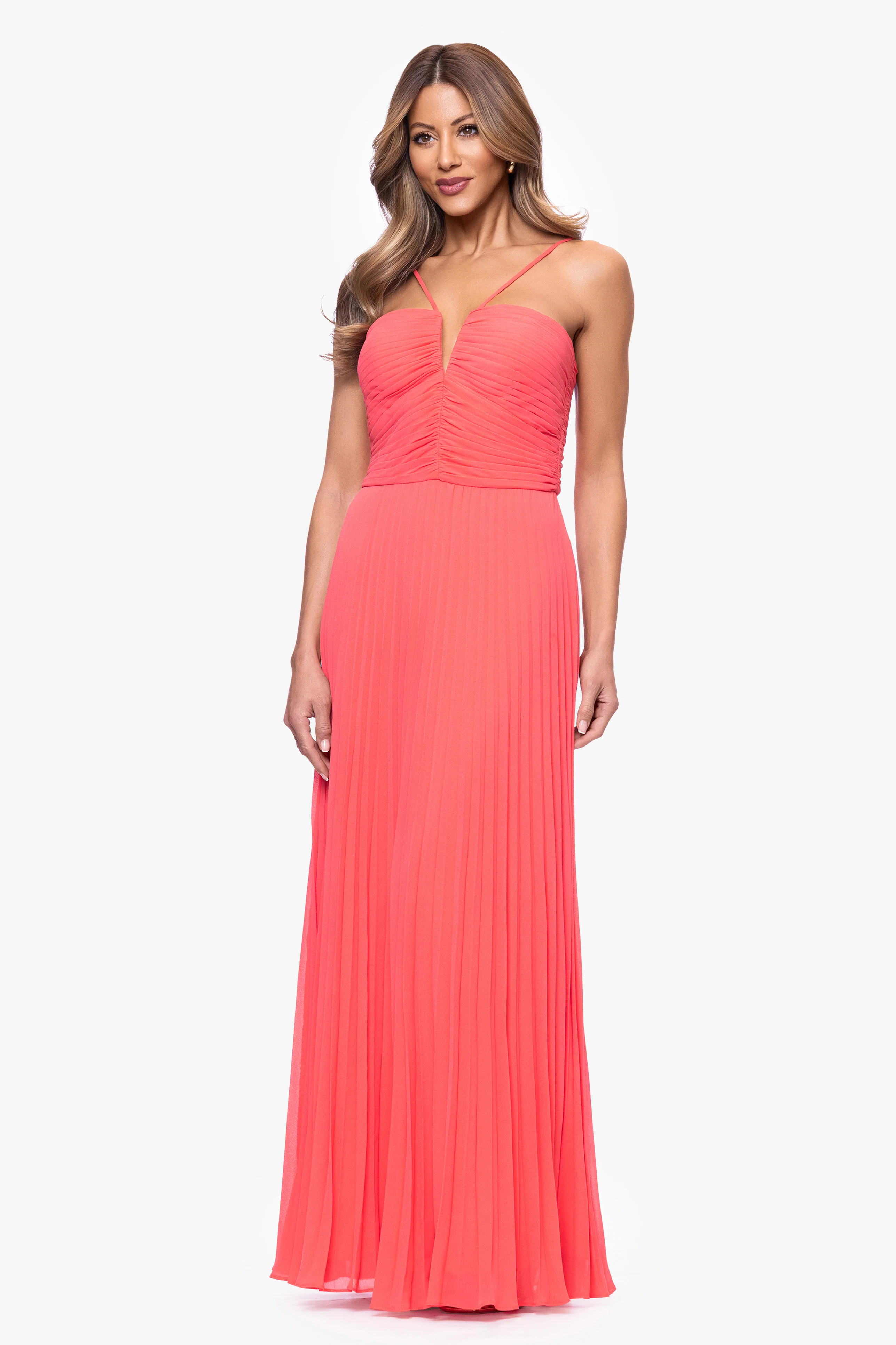 "Kaia" Chiffon Pleated Dress - Image 4
