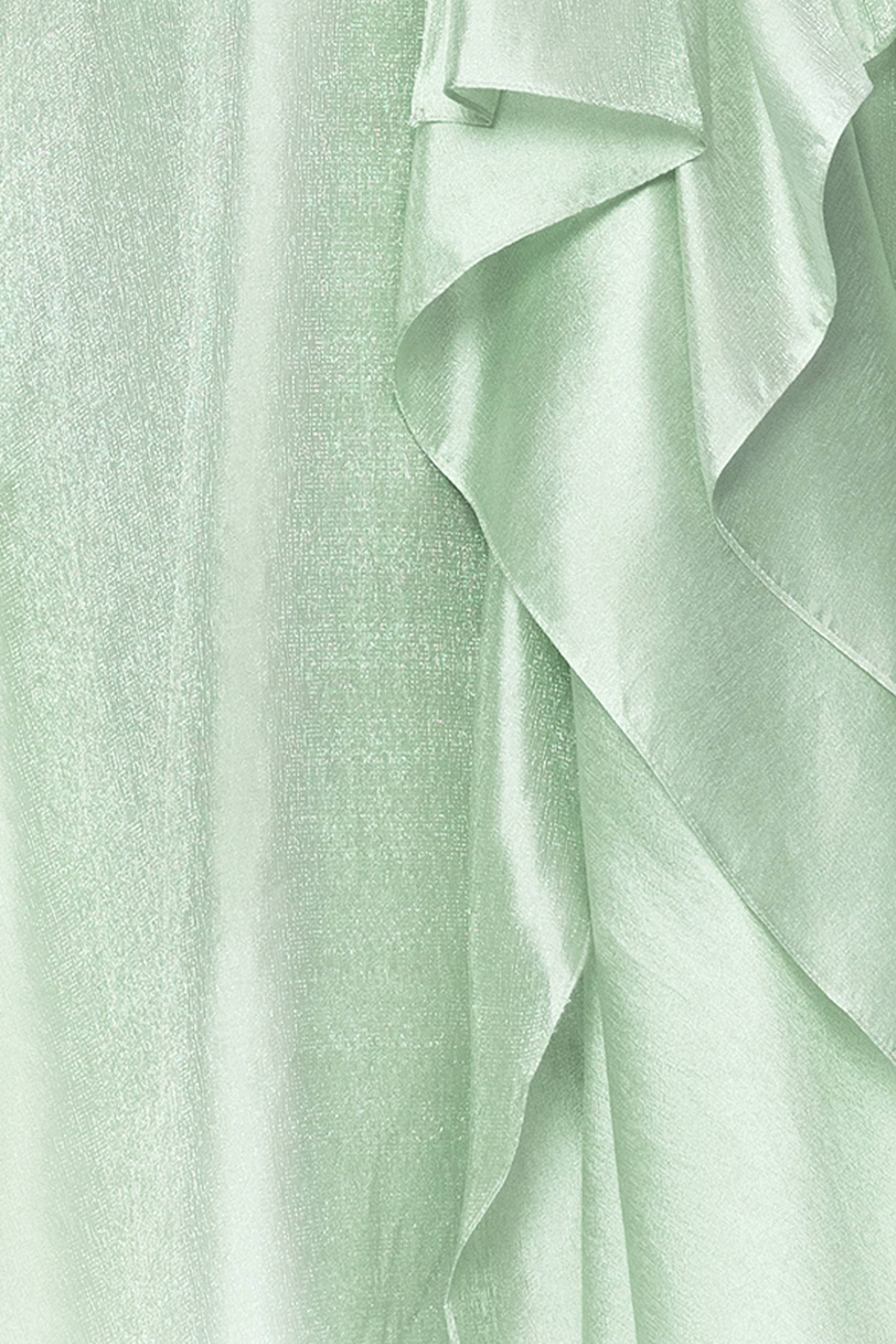 "Keira" Metallic Organza One Shoulder Midi Dress - Image 7