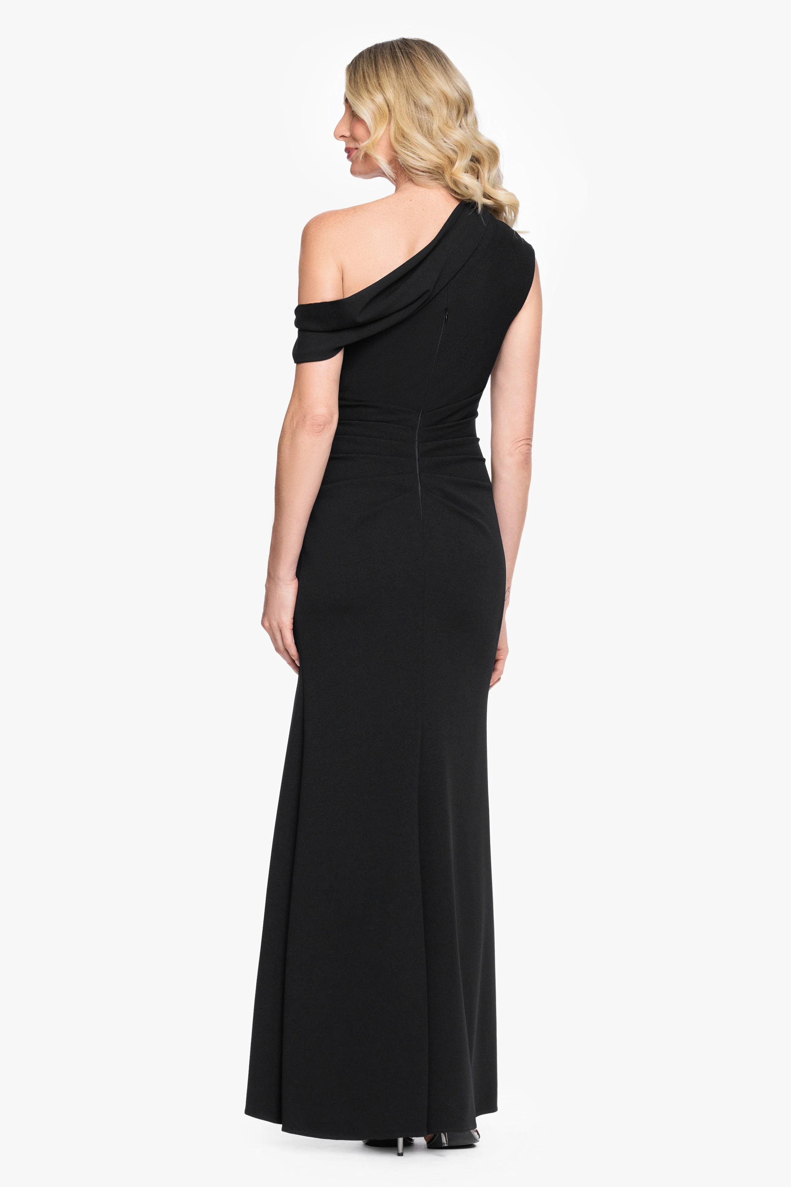"Kennedy" Scuba Crepe Off The Shoulder Dress - Image 3
