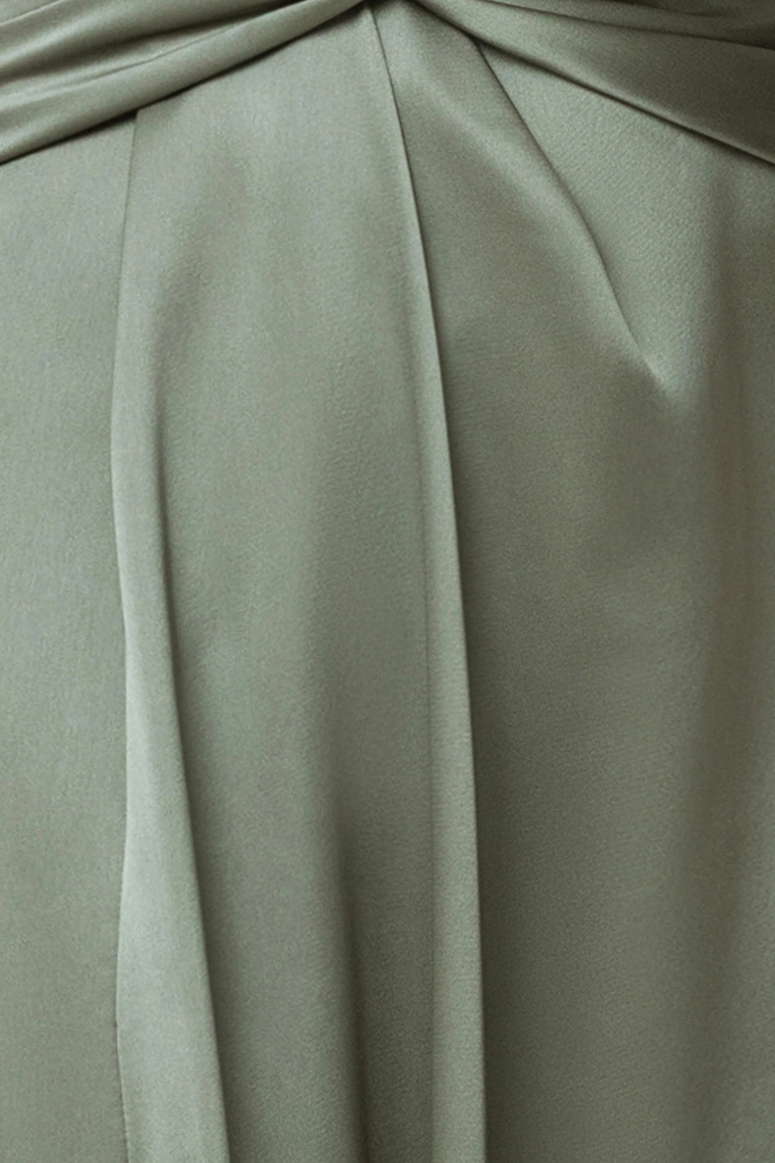 "Leona" Satin Twist Waist Dress - Image 5