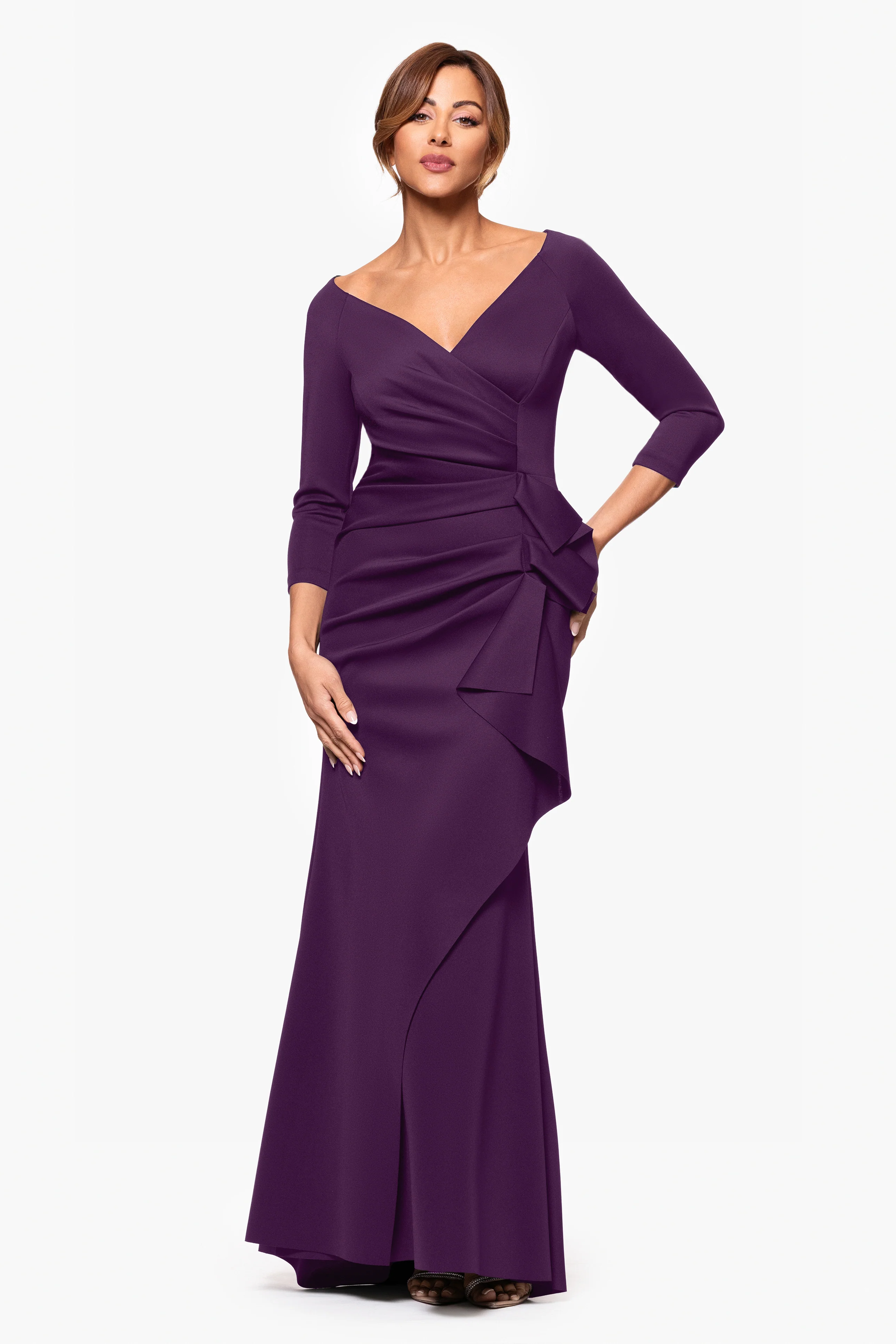 "Lexi" Scuba Crepe Long Sleeve Dress