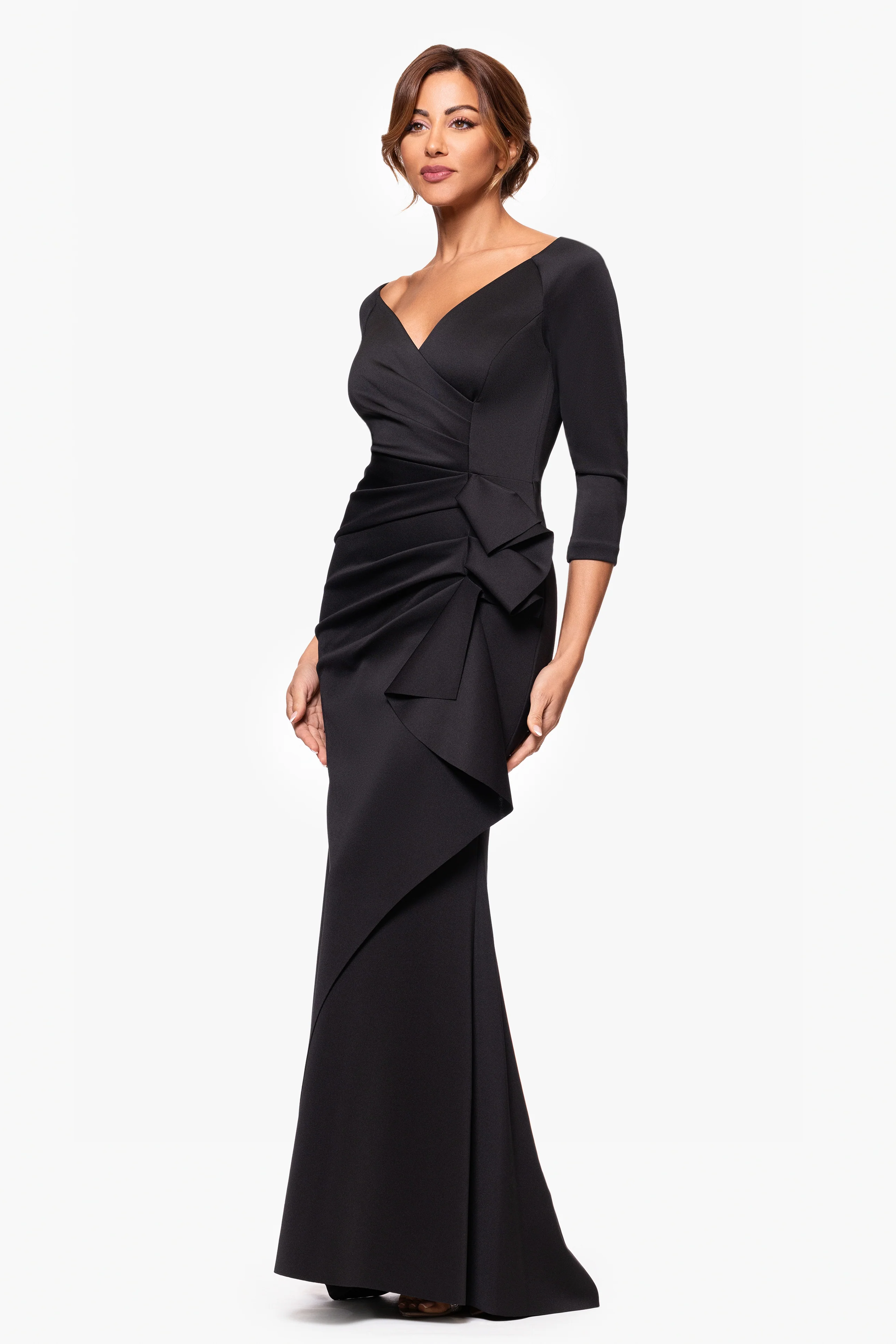 "Lexi" Scuba Crepe Long Sleeve Dress - Image 10