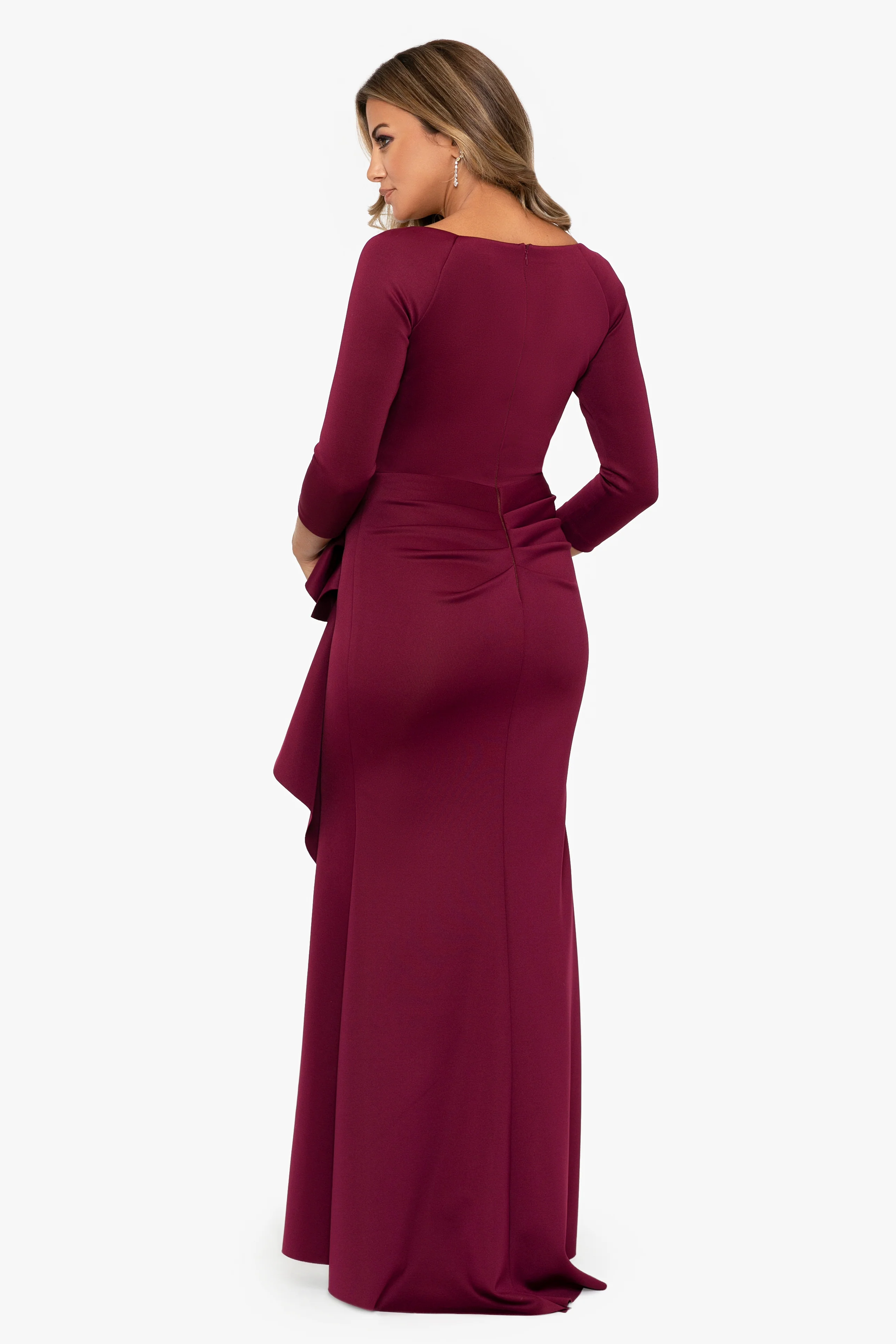 "Lexi" Scuba Crepe Long Sleeve Dress - Image 14
