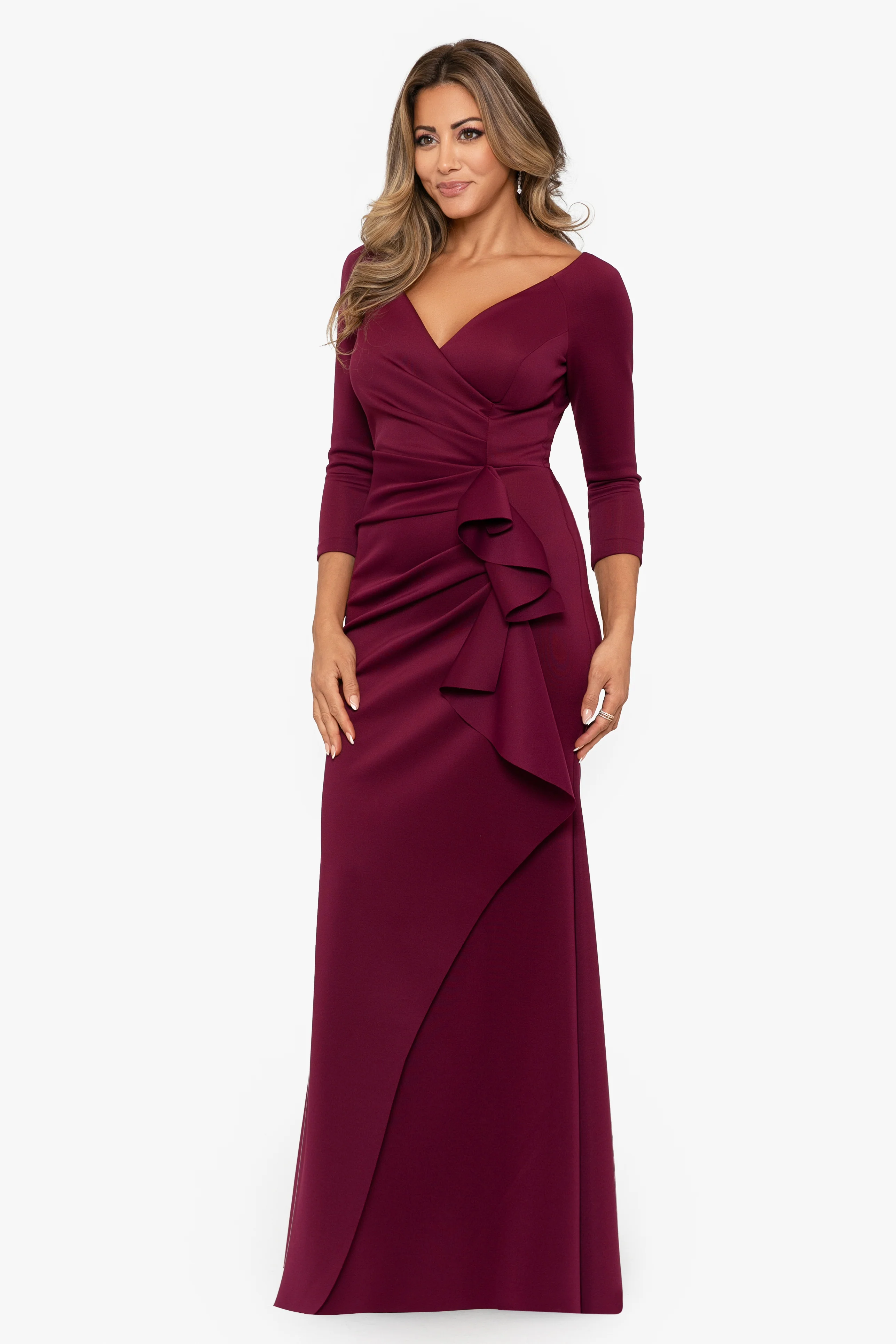 "Lexi" Scuba Crepe Long Sleeve Dress - Image 15