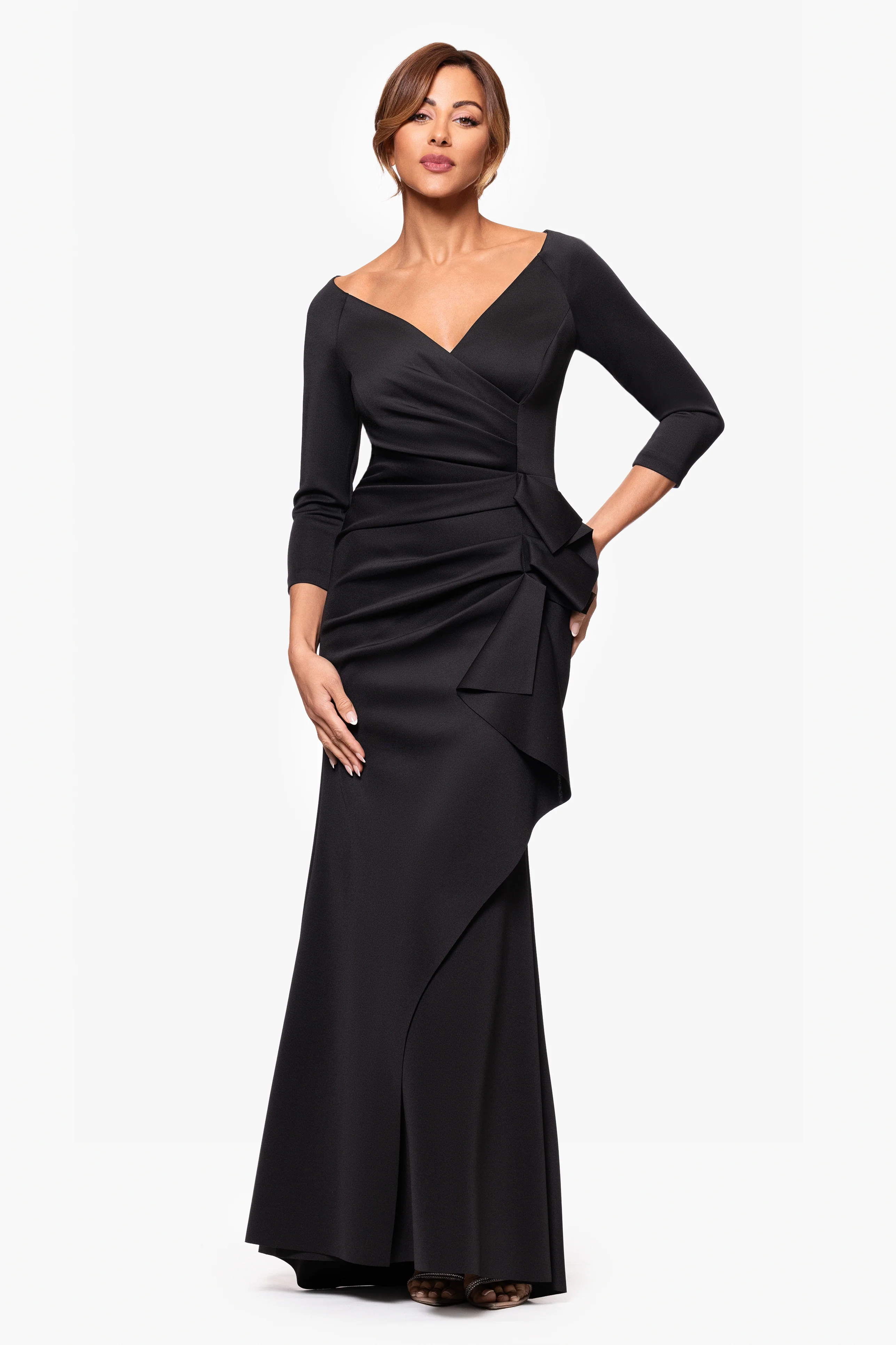 "Lexi" Scuba Crepe Long Sleeve Dress - Image 7