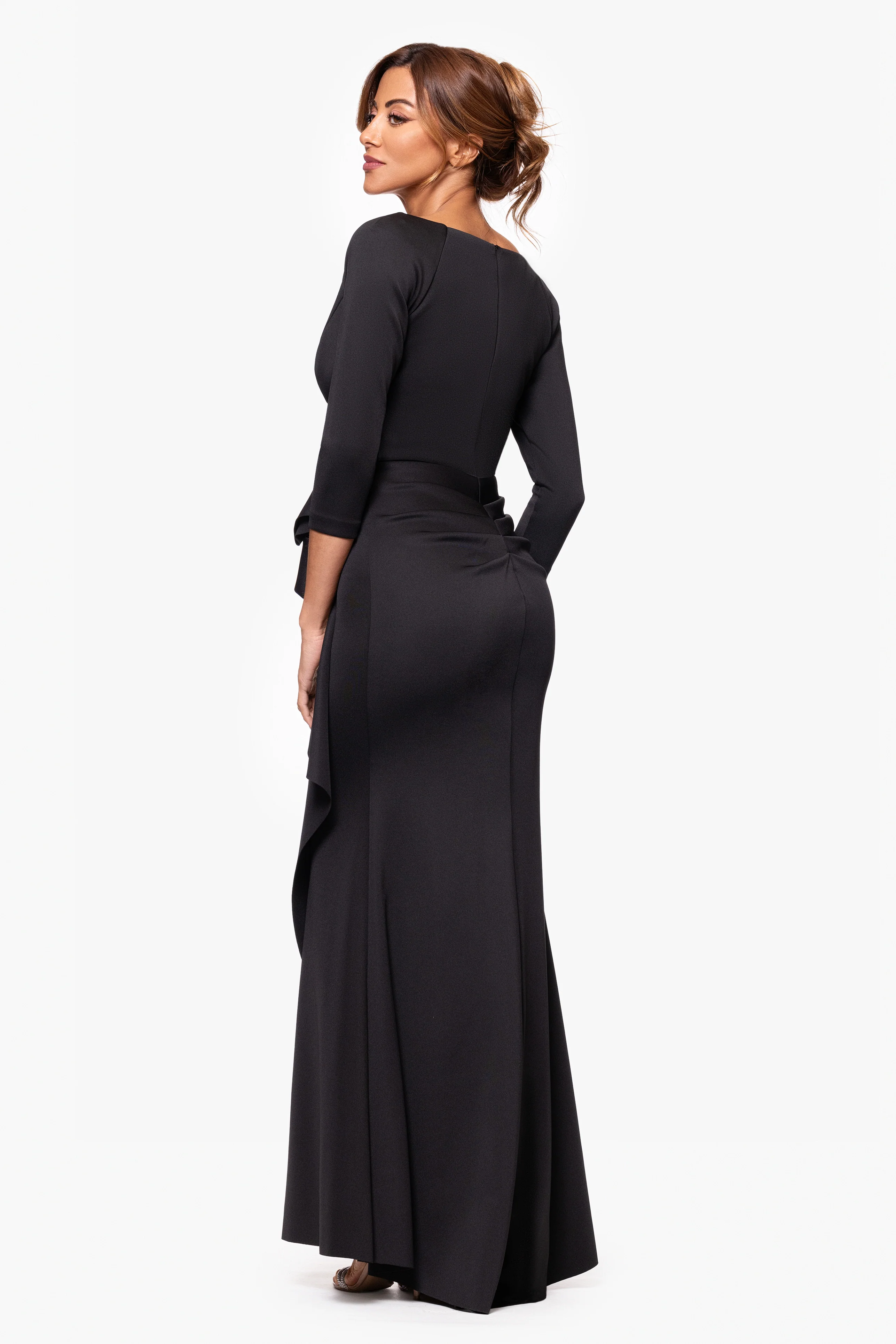 "Lexi" Scuba Crepe Long Sleeve Dress - Image 9