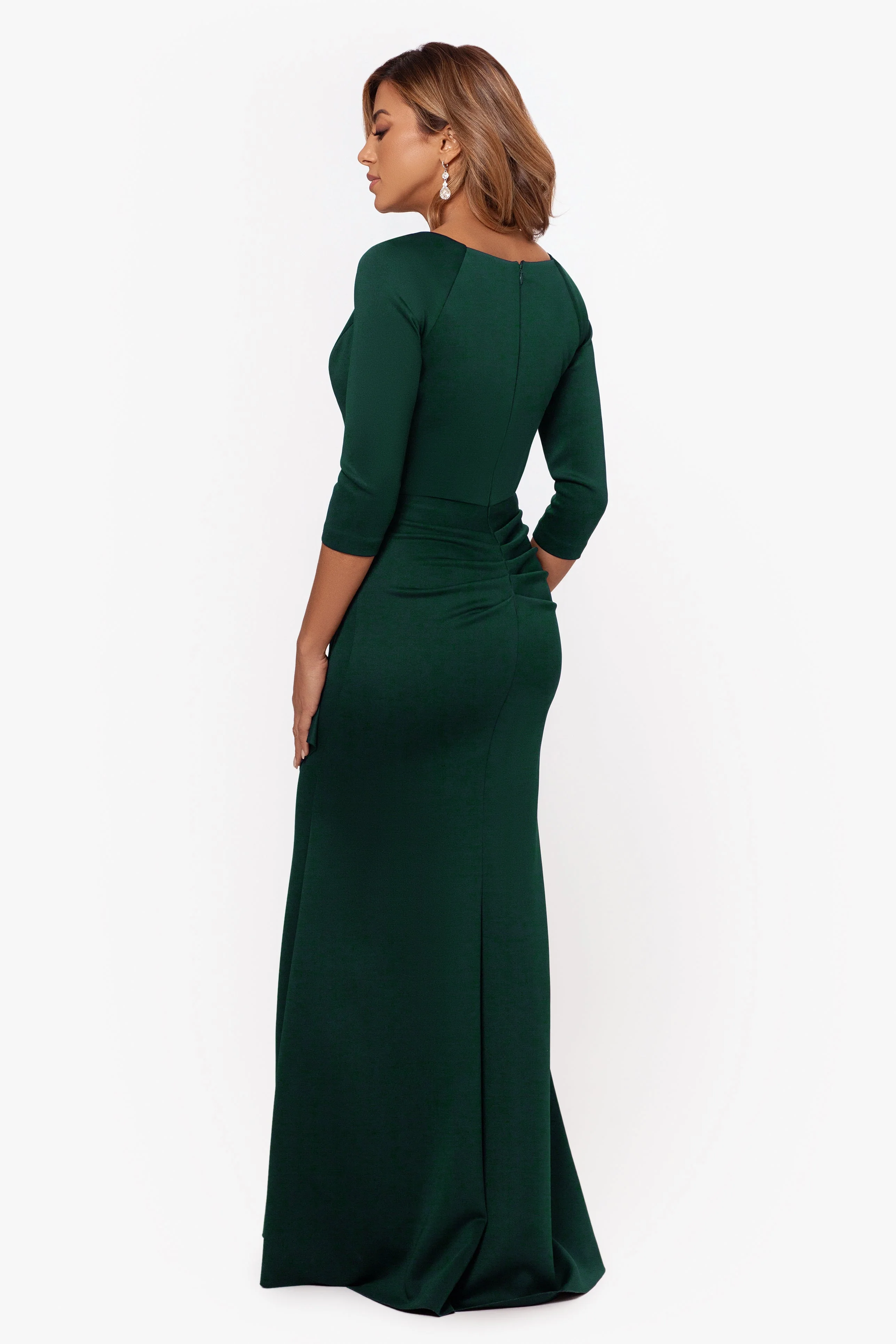 "Lexi" Scuba Crepe Long Sleeve Dress - Image 7