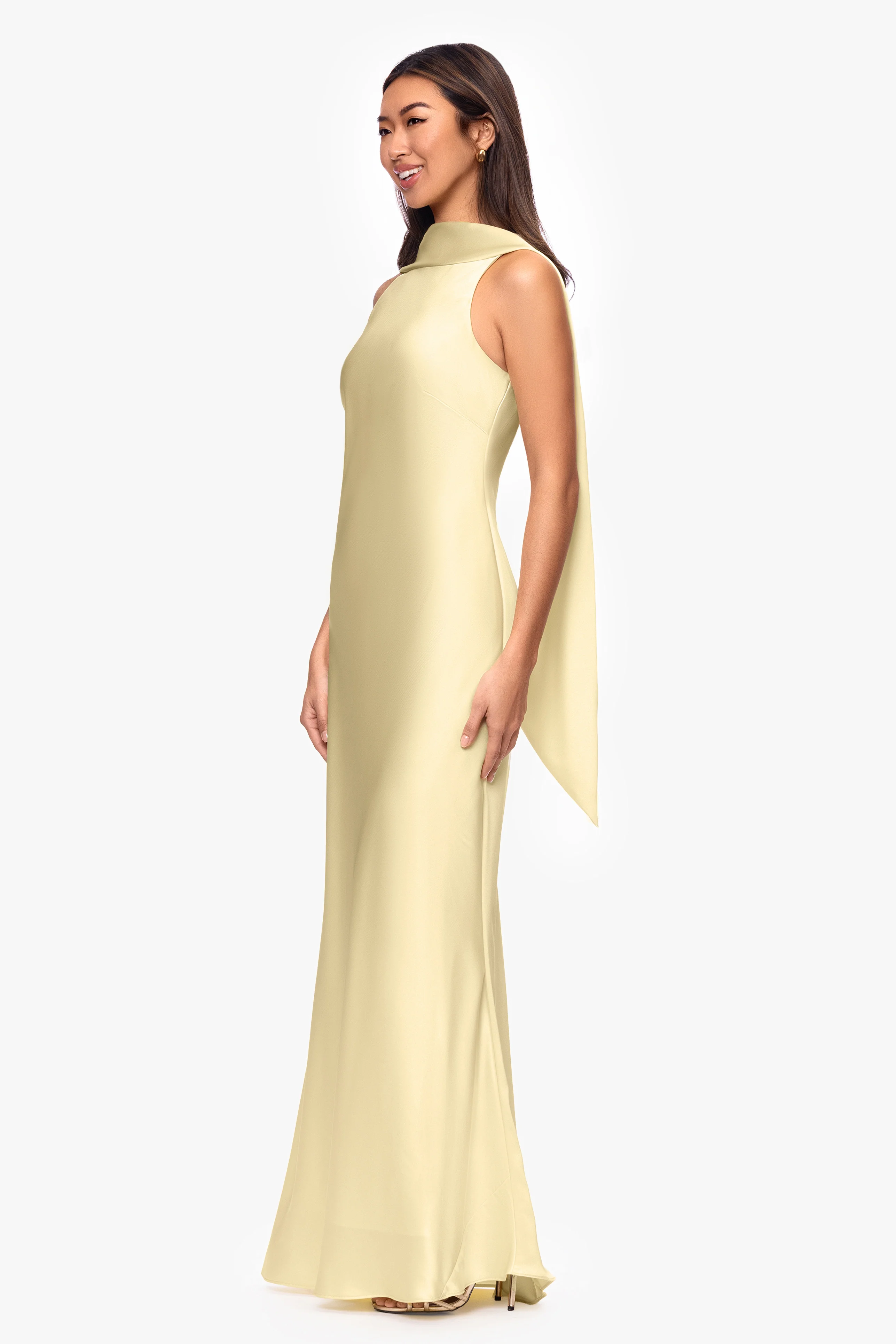 "Mackenzie" Satin Back Sash Dress - Image 10
