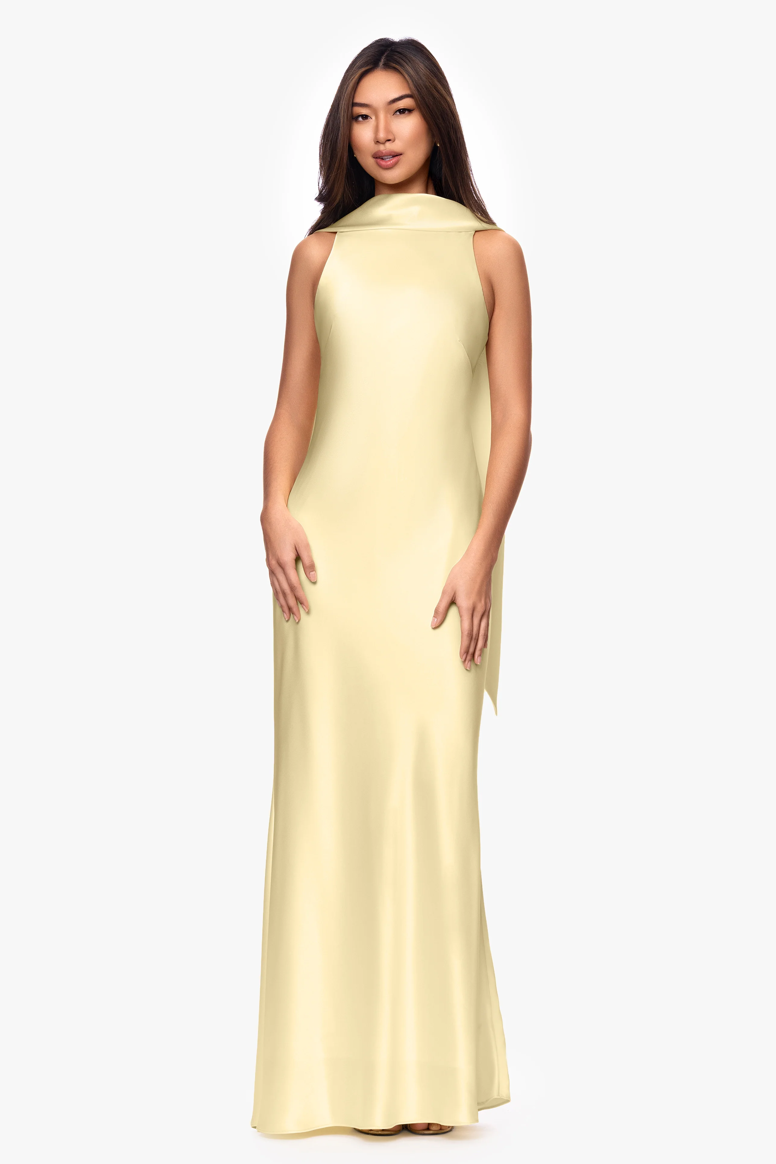 "Mackenzie" Satin Back Sash Dress - Image 7