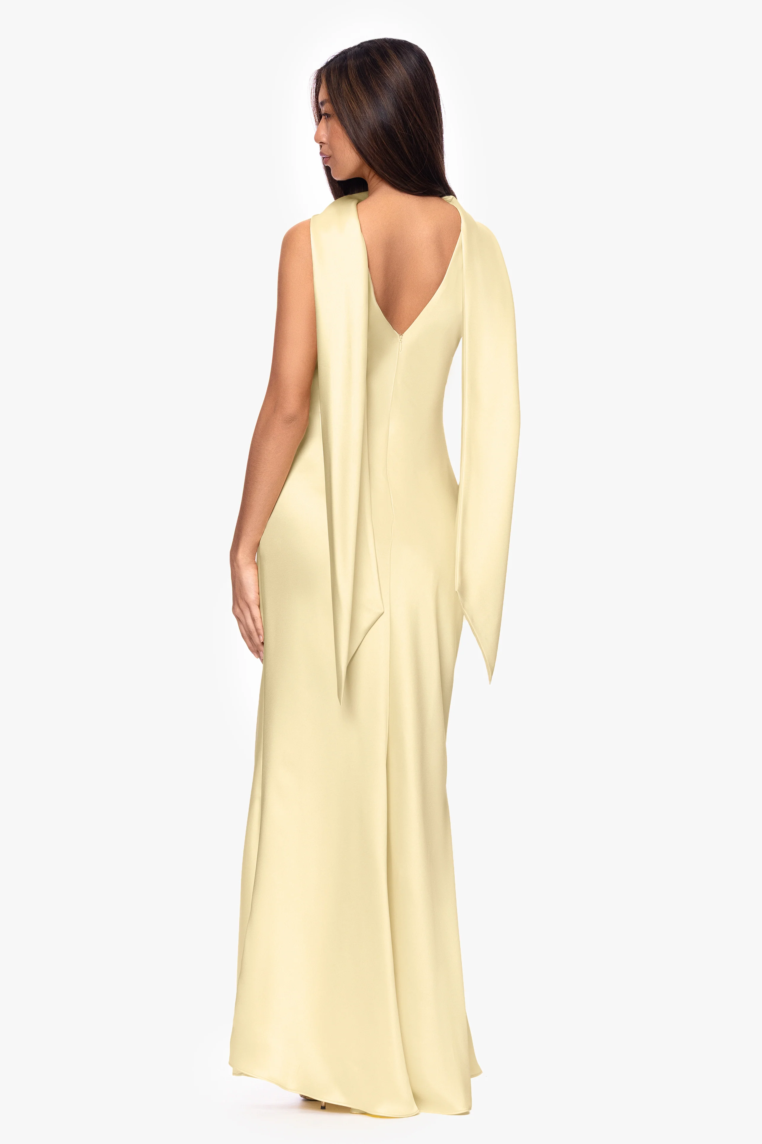"Mackenzie" Satin Back Sash Dress - Image 9
