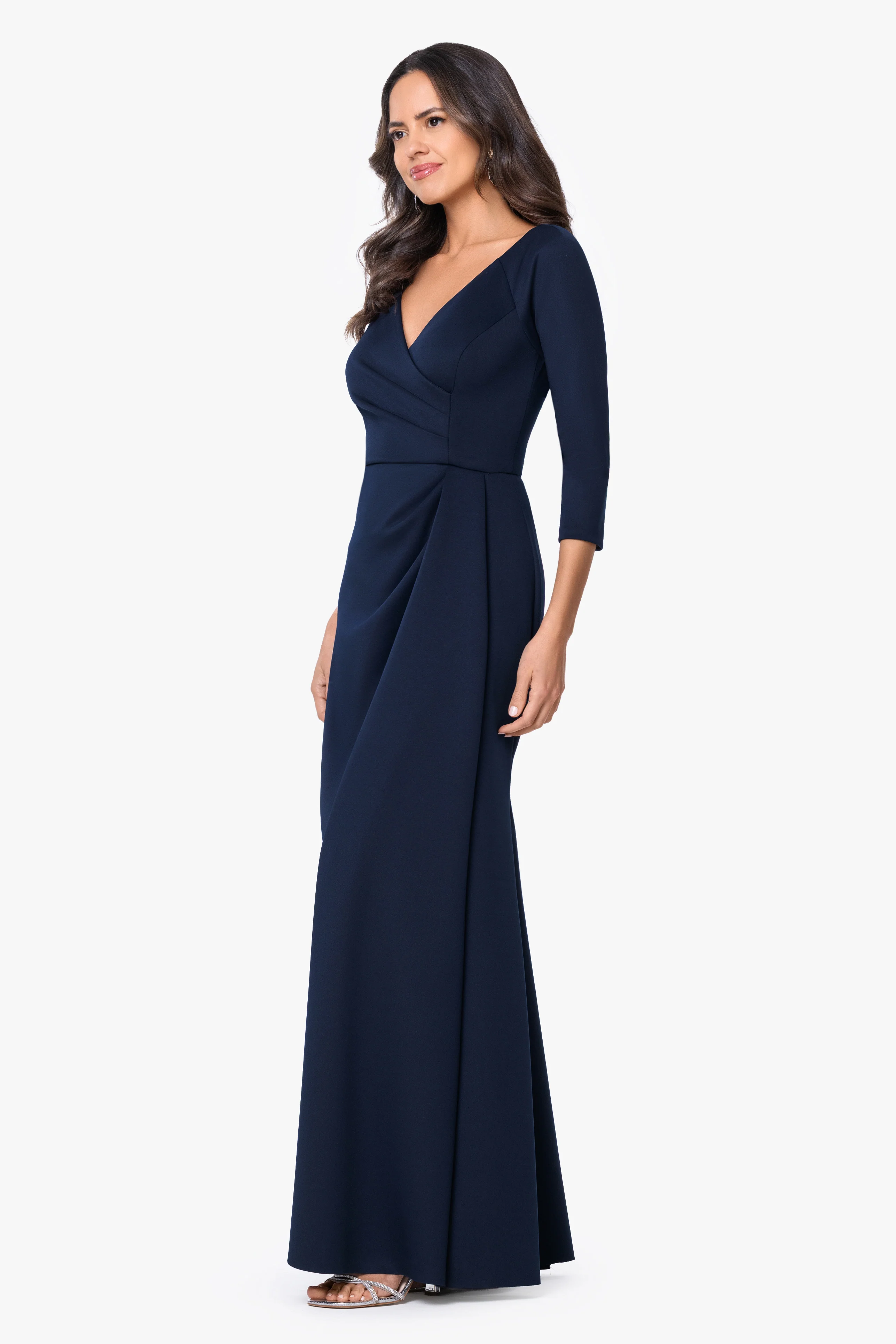 "Mindy" Techno Scuba Long Sleeve Dress - Image 4