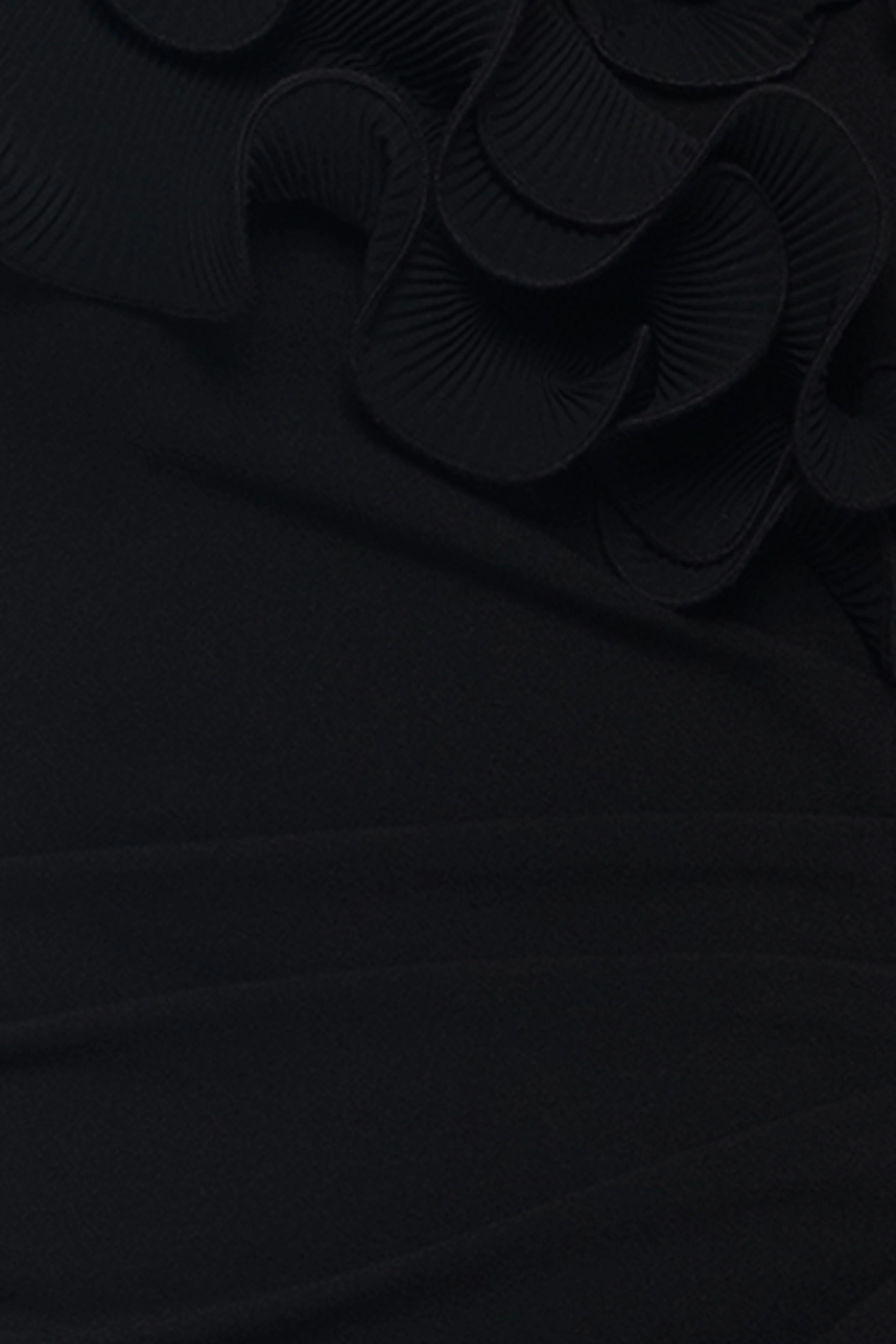 "Natalia" Scuba Crepe Off The Shoulder Ruffle Neck Midi Dress - Image 12
