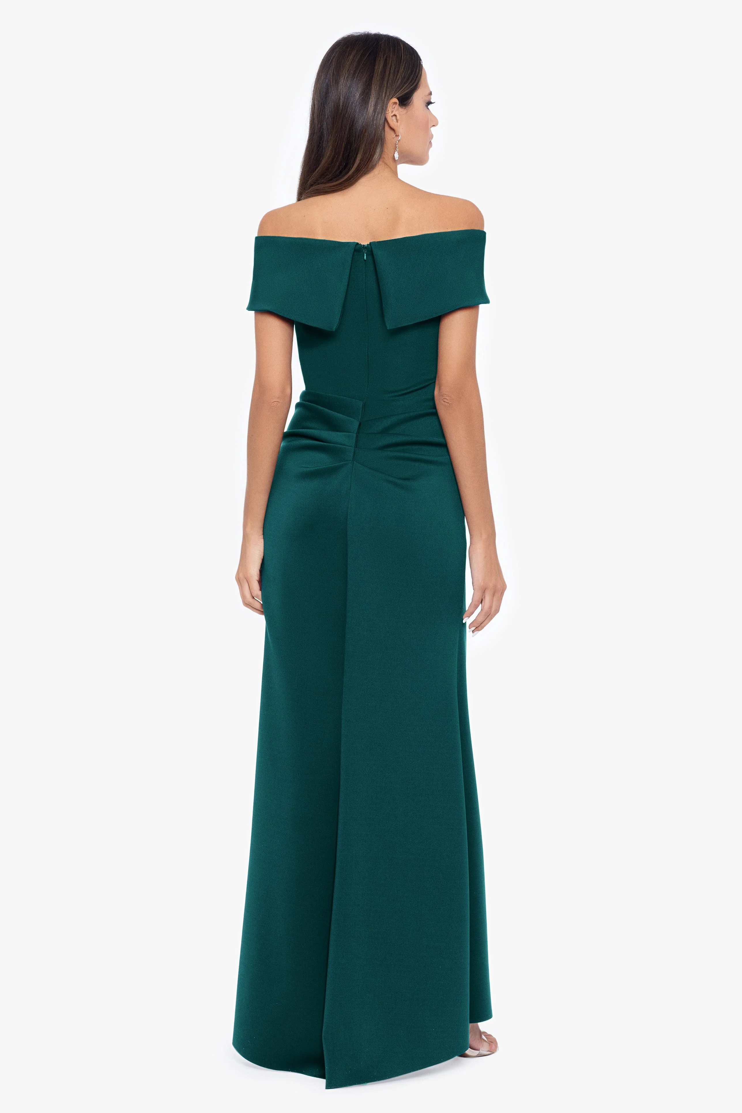 "Patti" Techno Scuba Off The Shoulder Dress - Image 14