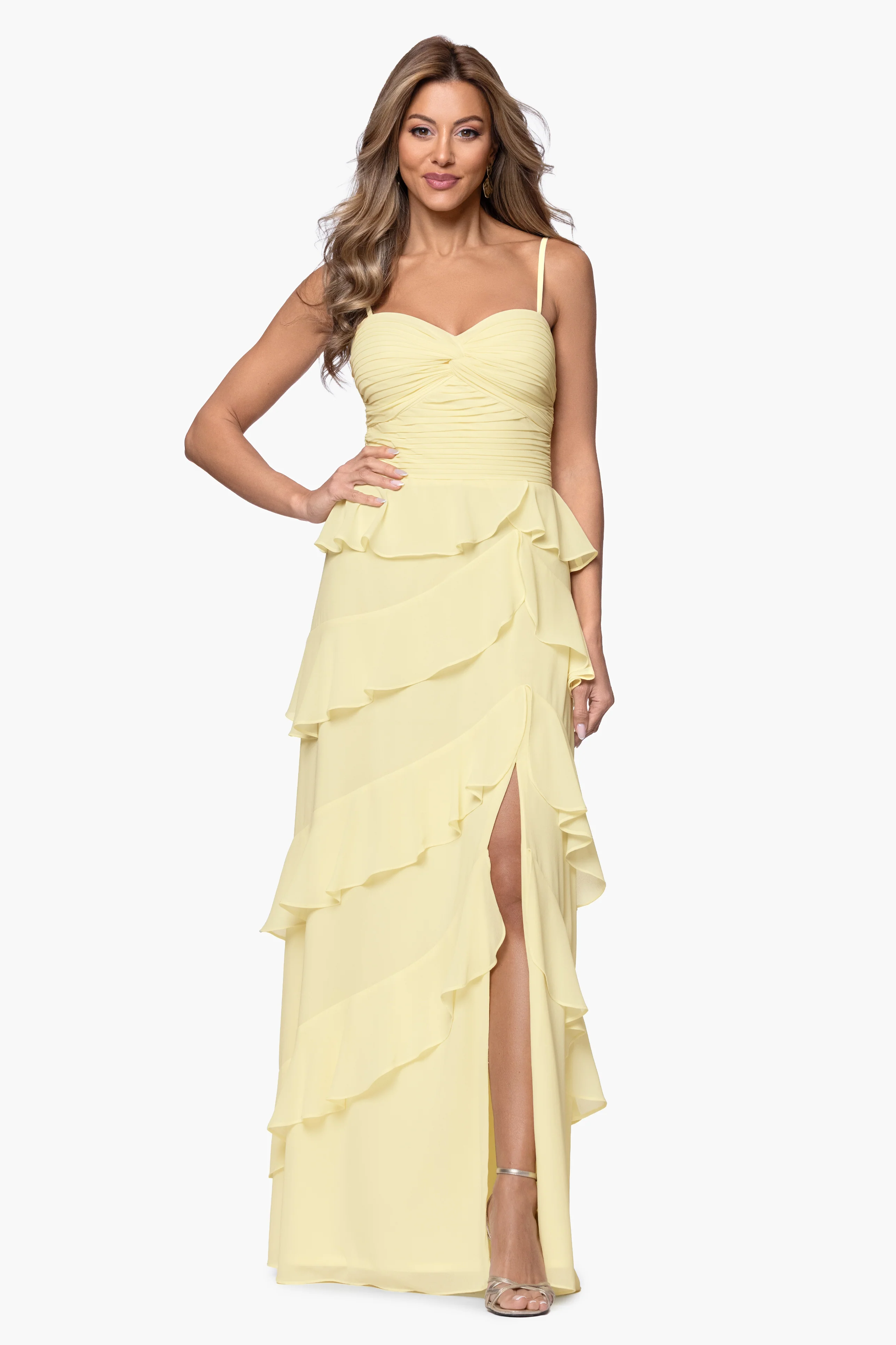"Penny" Chiffon Tiered Ruffle Dress - Image 2