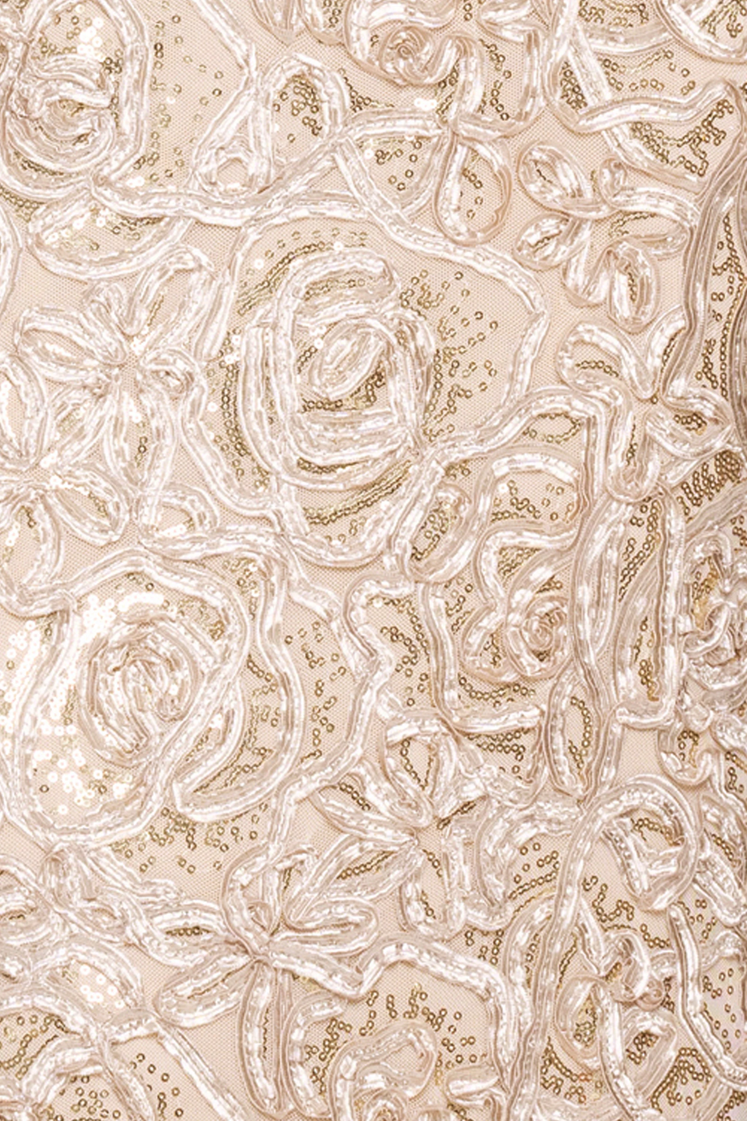 Petite "Georgia" Soutache Off The Shoulder Gown - Image 6