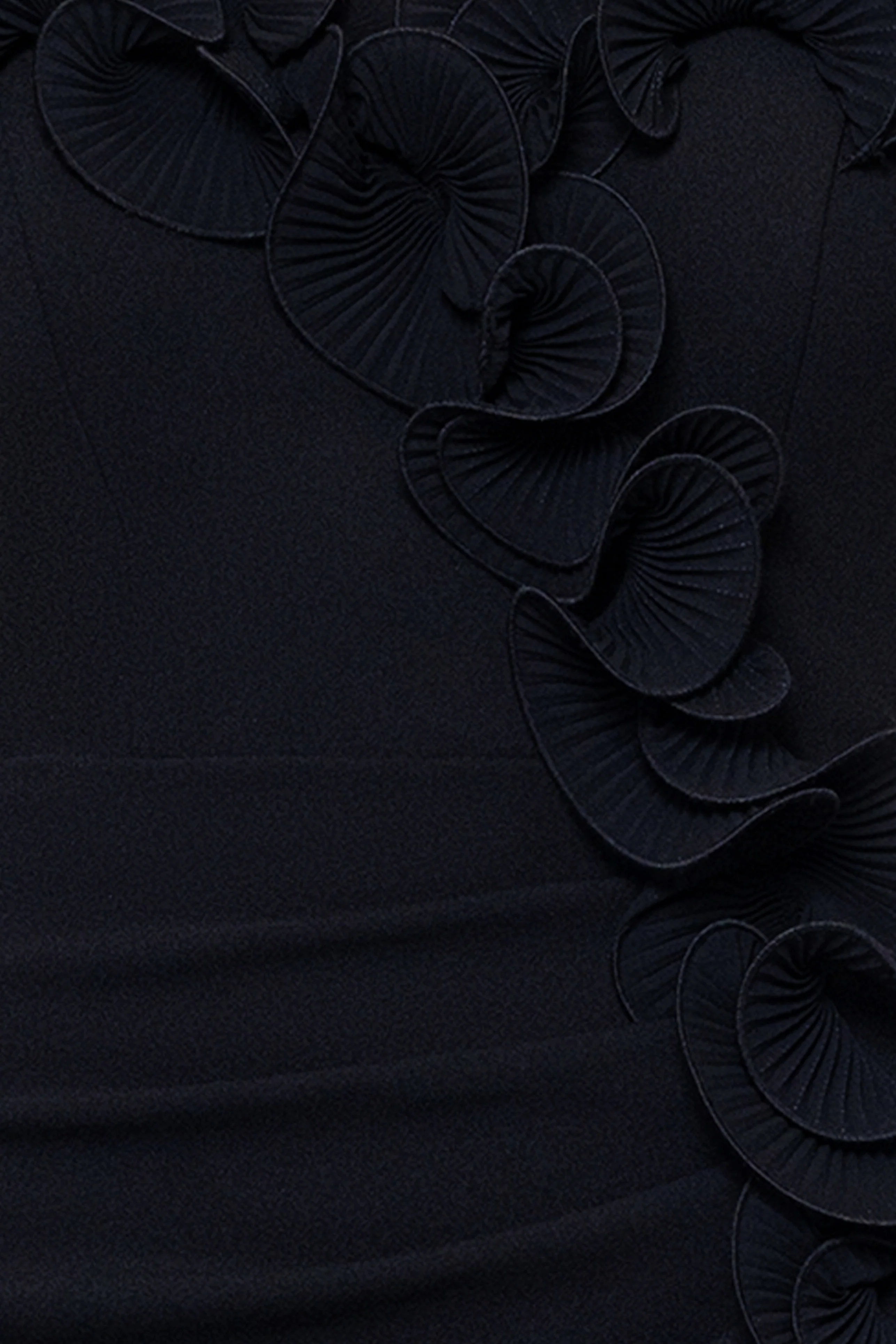 Petite "Kimberly" Scuba Crepe Chiffon Ruffle Strapless Dress - Image 8