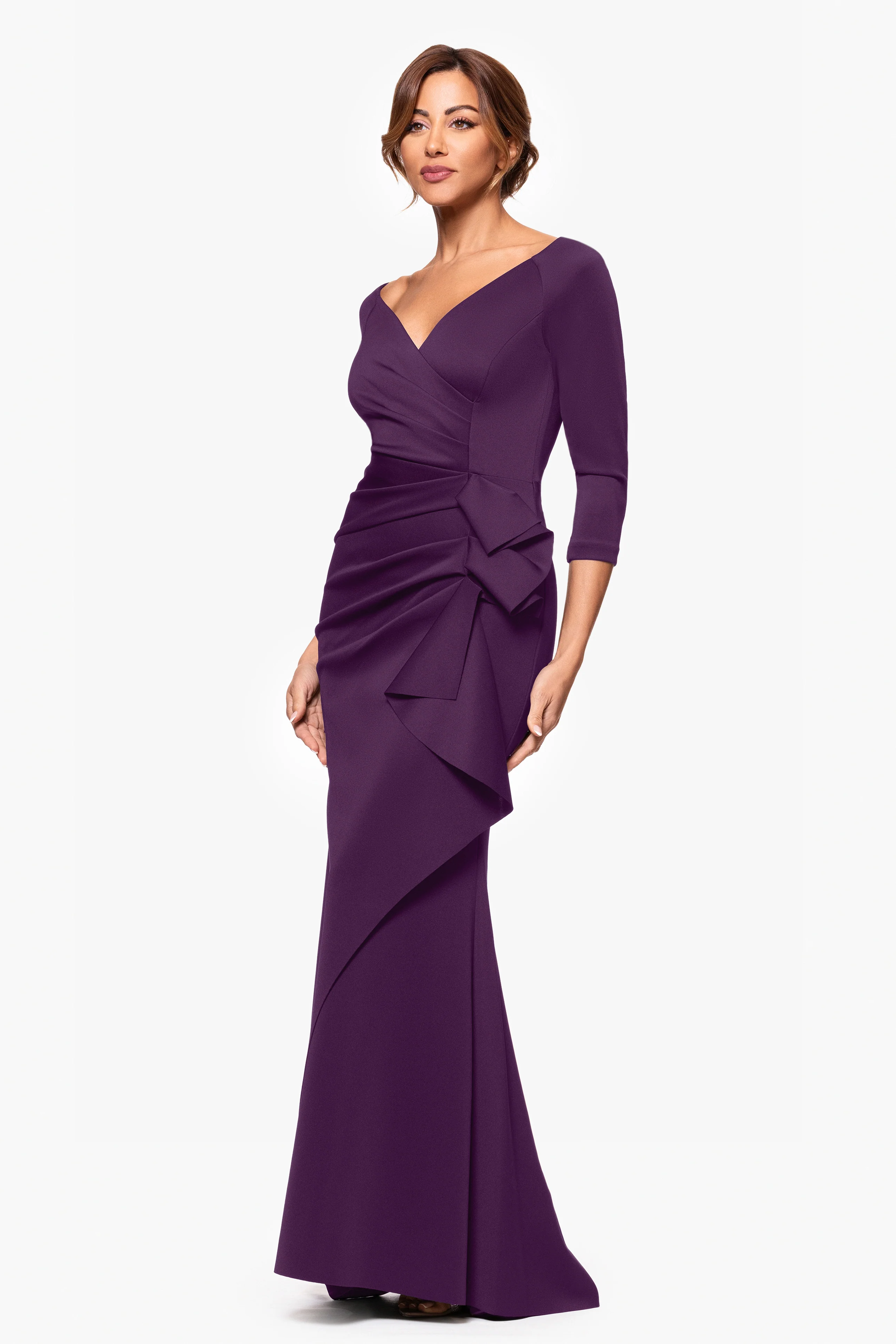 Petite "Lexi" Scuba Crepe Long Sleeve Dress - Image 9