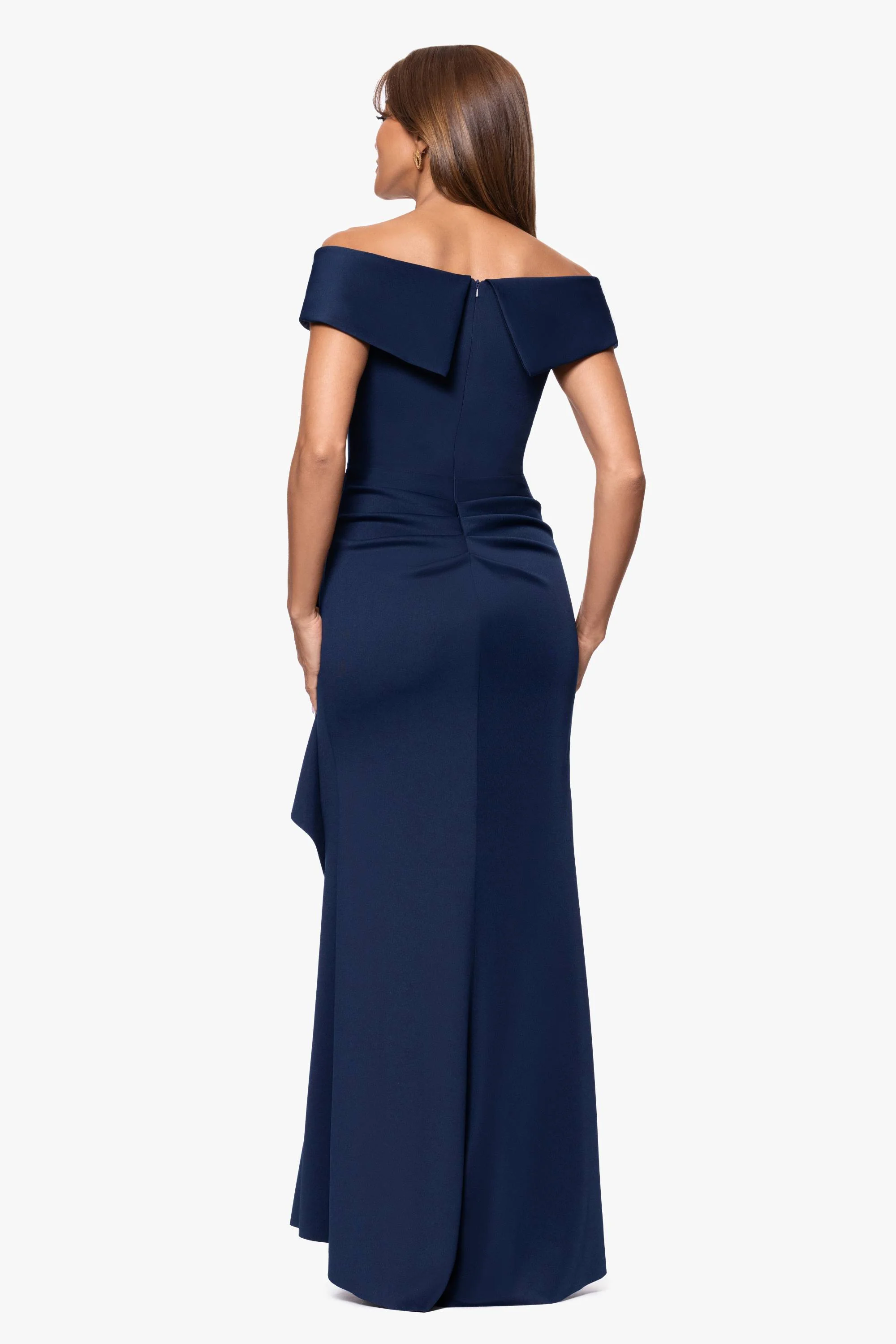 Petite "Patti" Techno Scuba Off The Shoulder Dress - Image 19