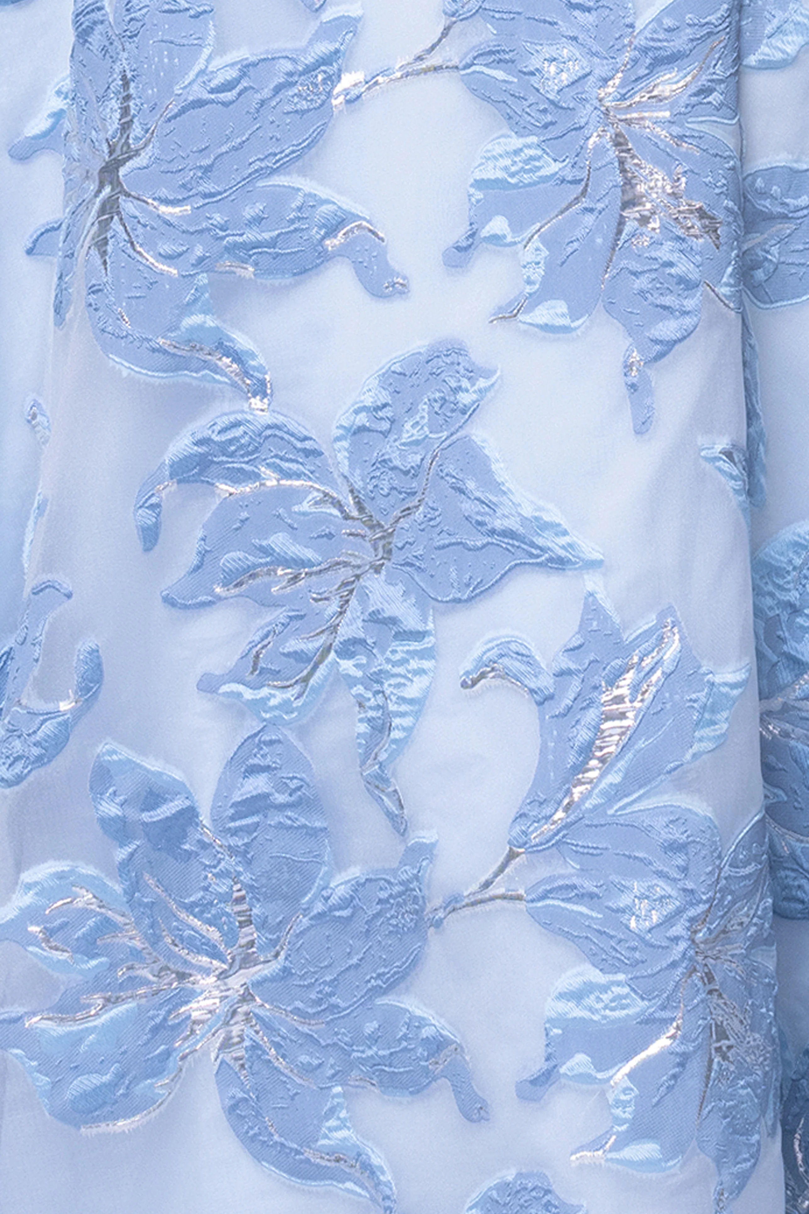 Plus "Alexi" Organza Jacquard Off The Shoulder Dress - Image 6