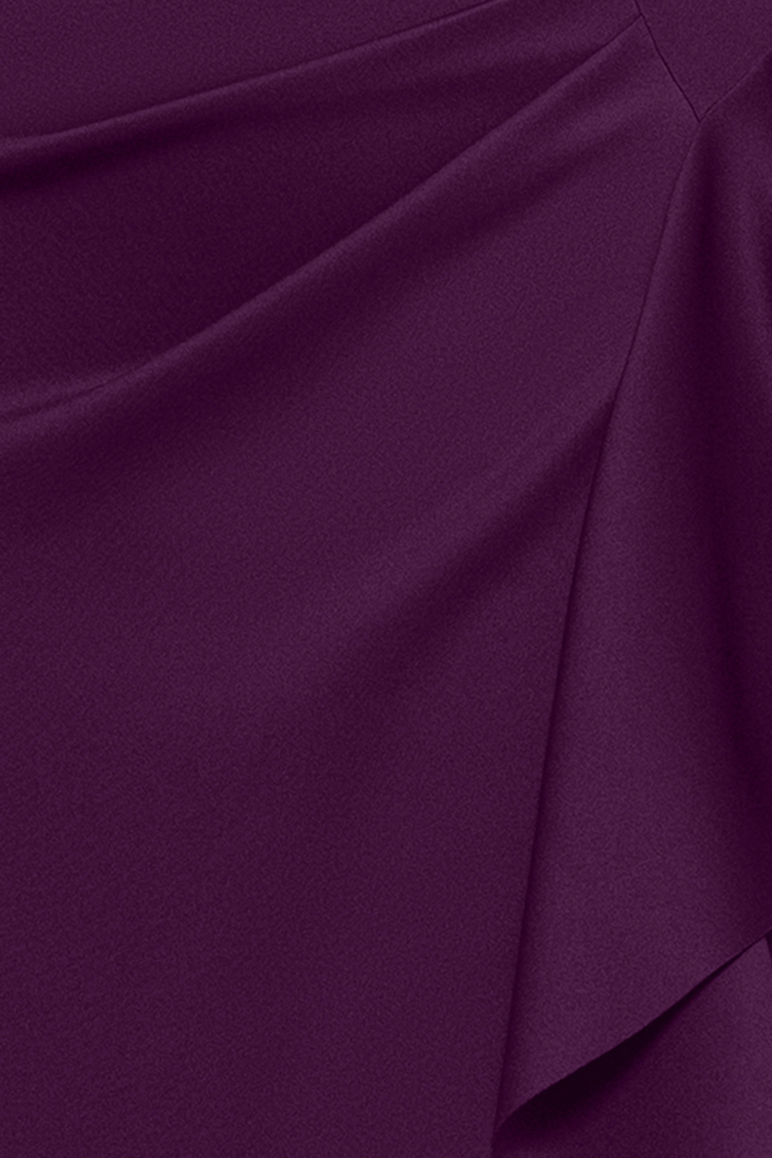 Plus "Amber" Techno Scuba 3/4 Sleeve V-Neck Ruffle Dress - Image 15