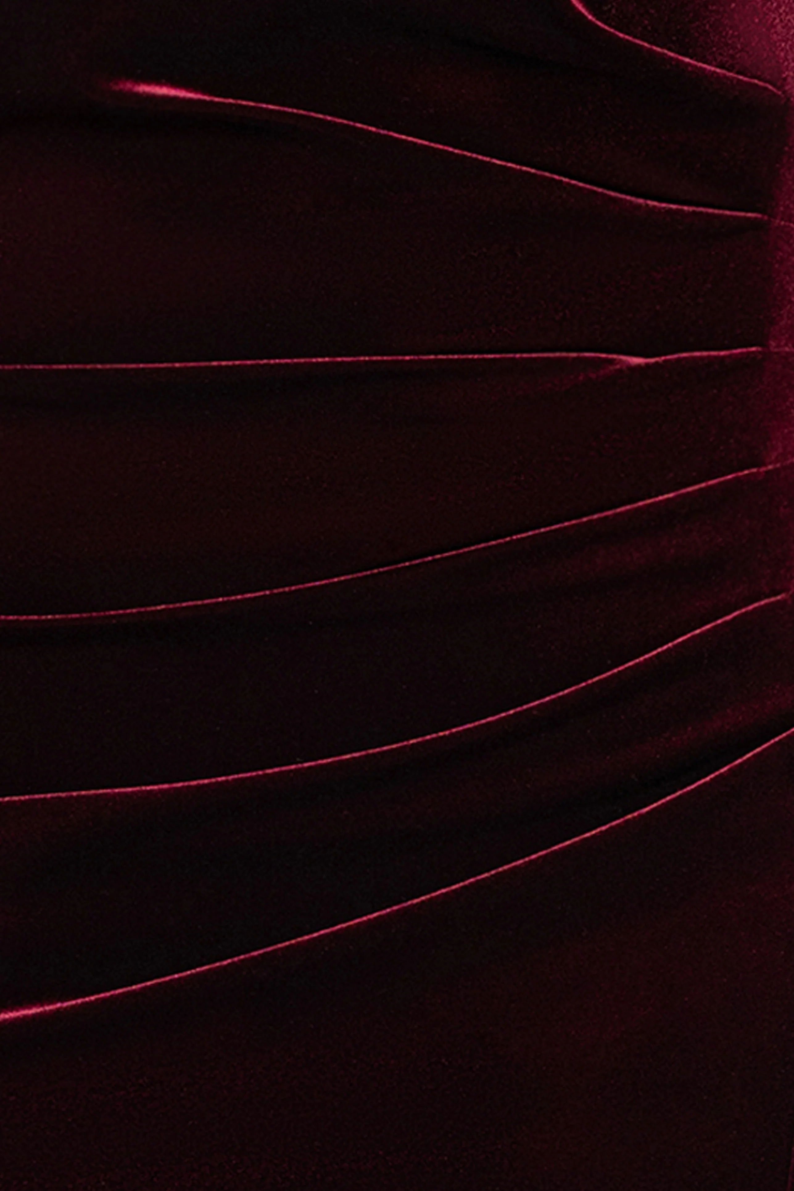Plus "Katrina" Velvet Asymmetrical Neckline Cap Sleeve Dress - Image 5