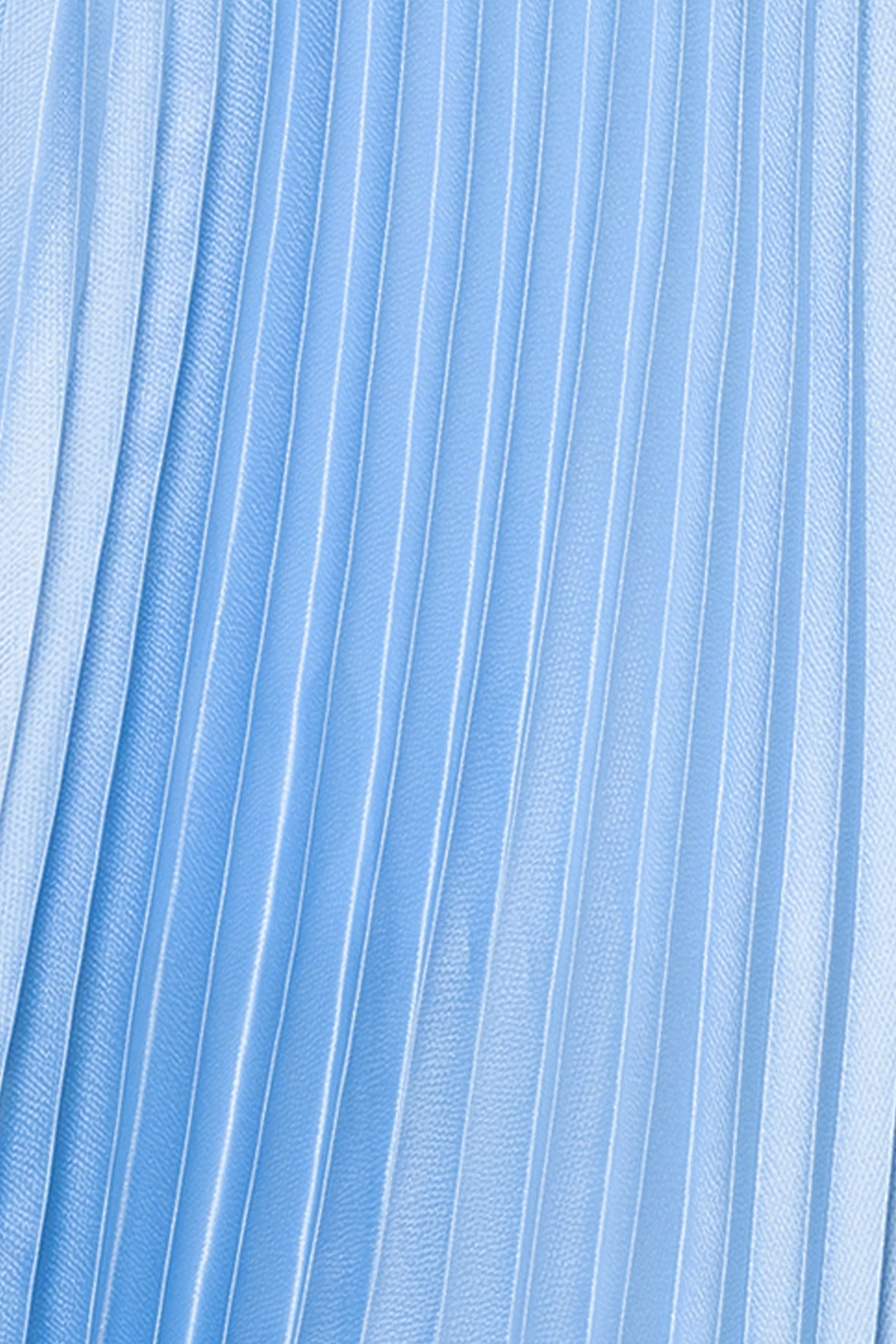 "Rebecca" Pleated Satin Halter Mock Neck Dress - Image 6