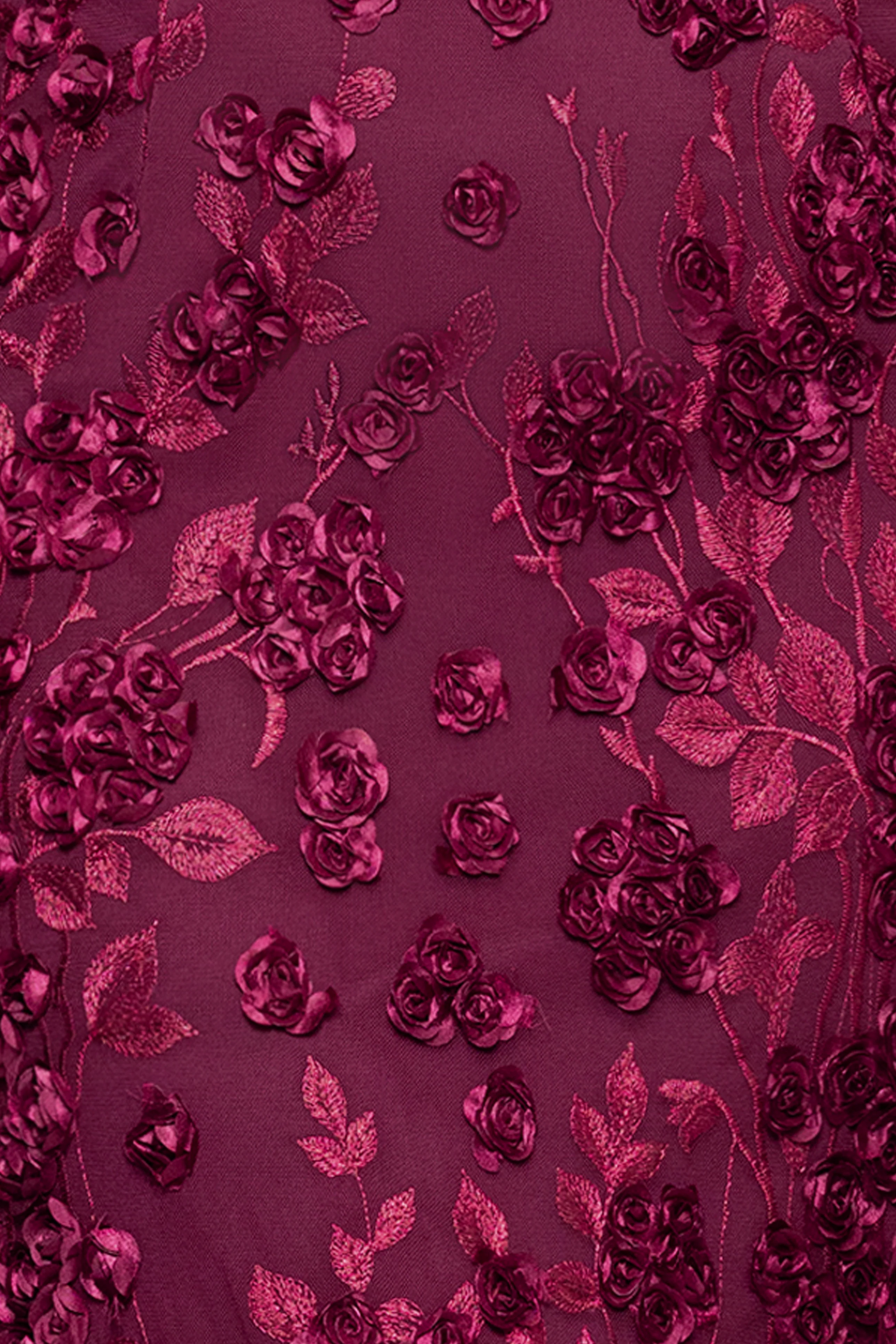 "Ruby" Raised Flowers Long Sleeve Dress - Image 5