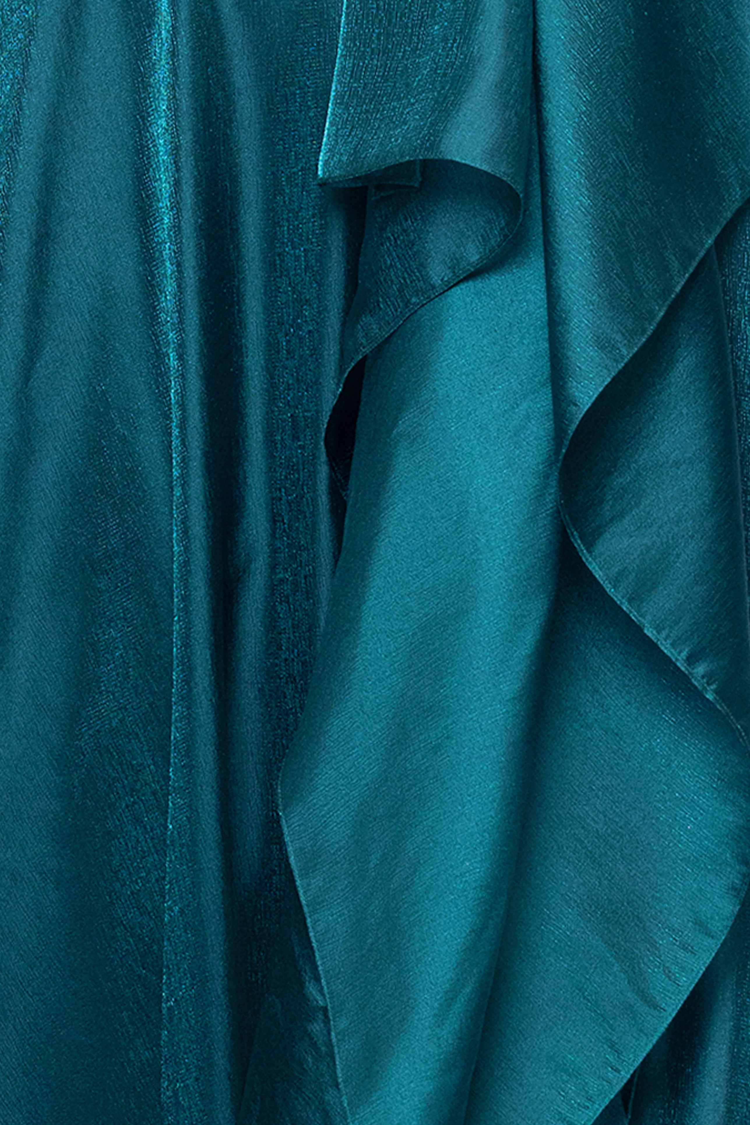 "Samantha" Organza One Shoulder Ruffle Dress - Image 7