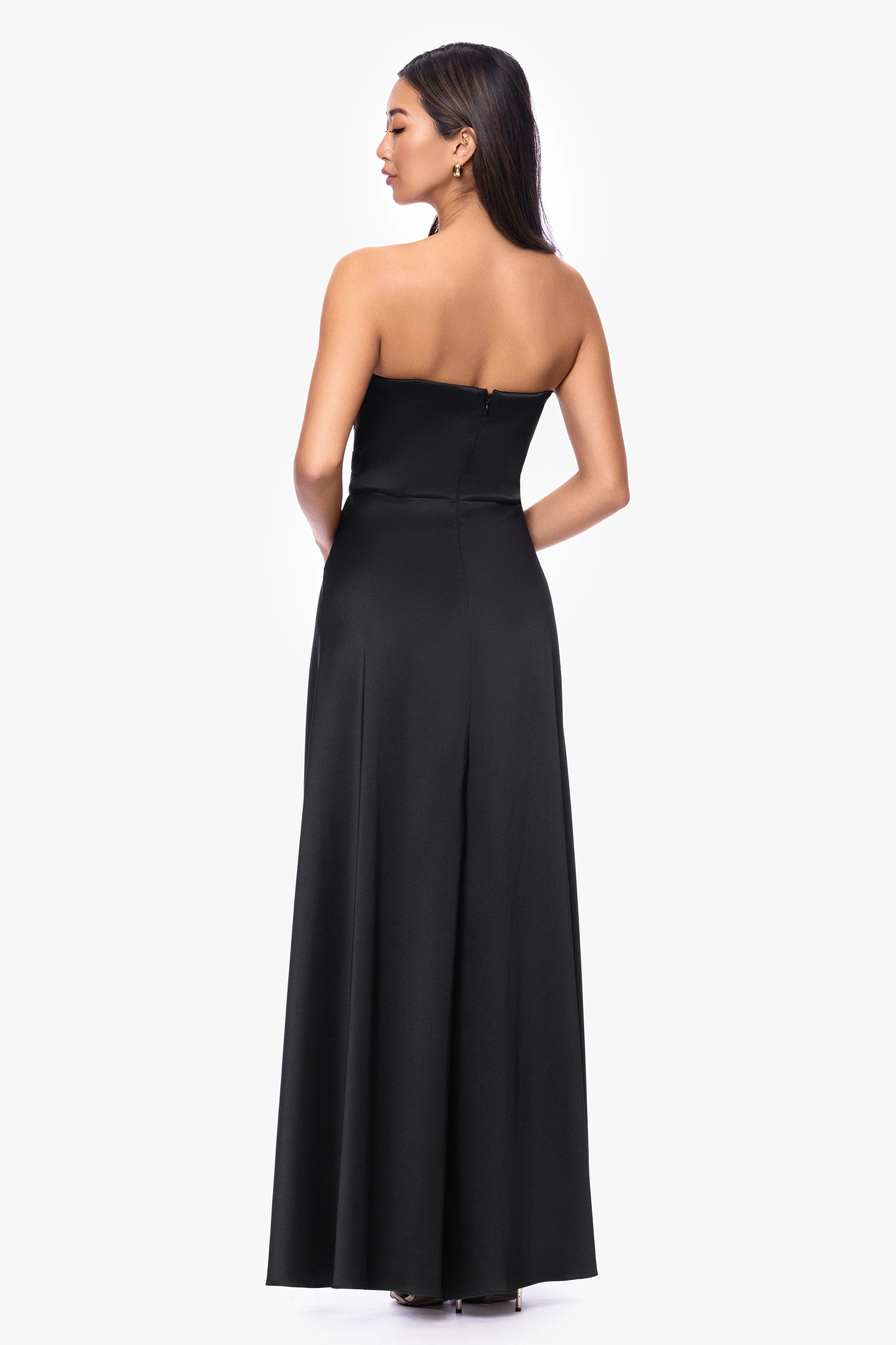 "Savanna" Mikado Strapless Dress - Image 3