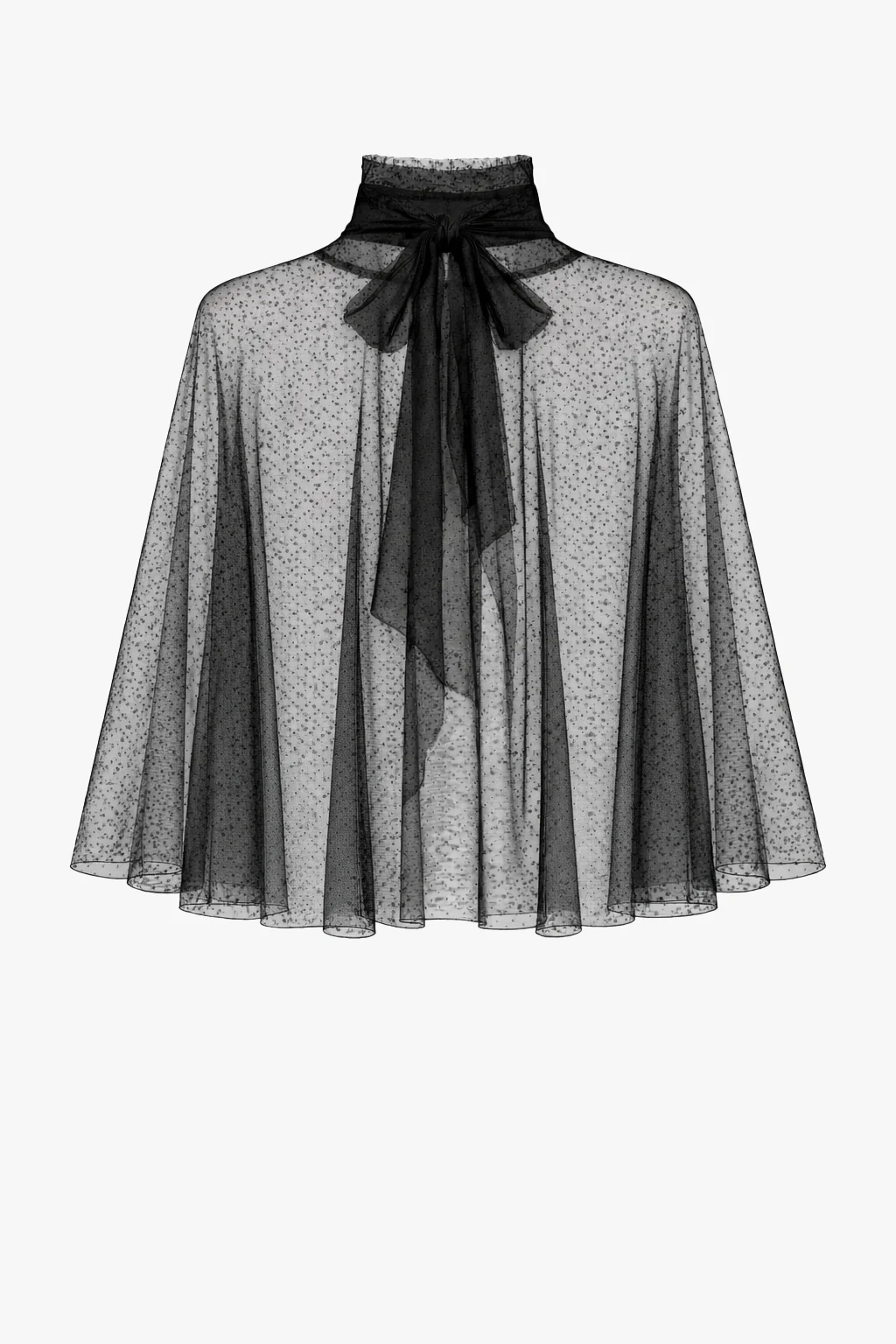 "Sonia" Mesh High Neck Tieback Capelet