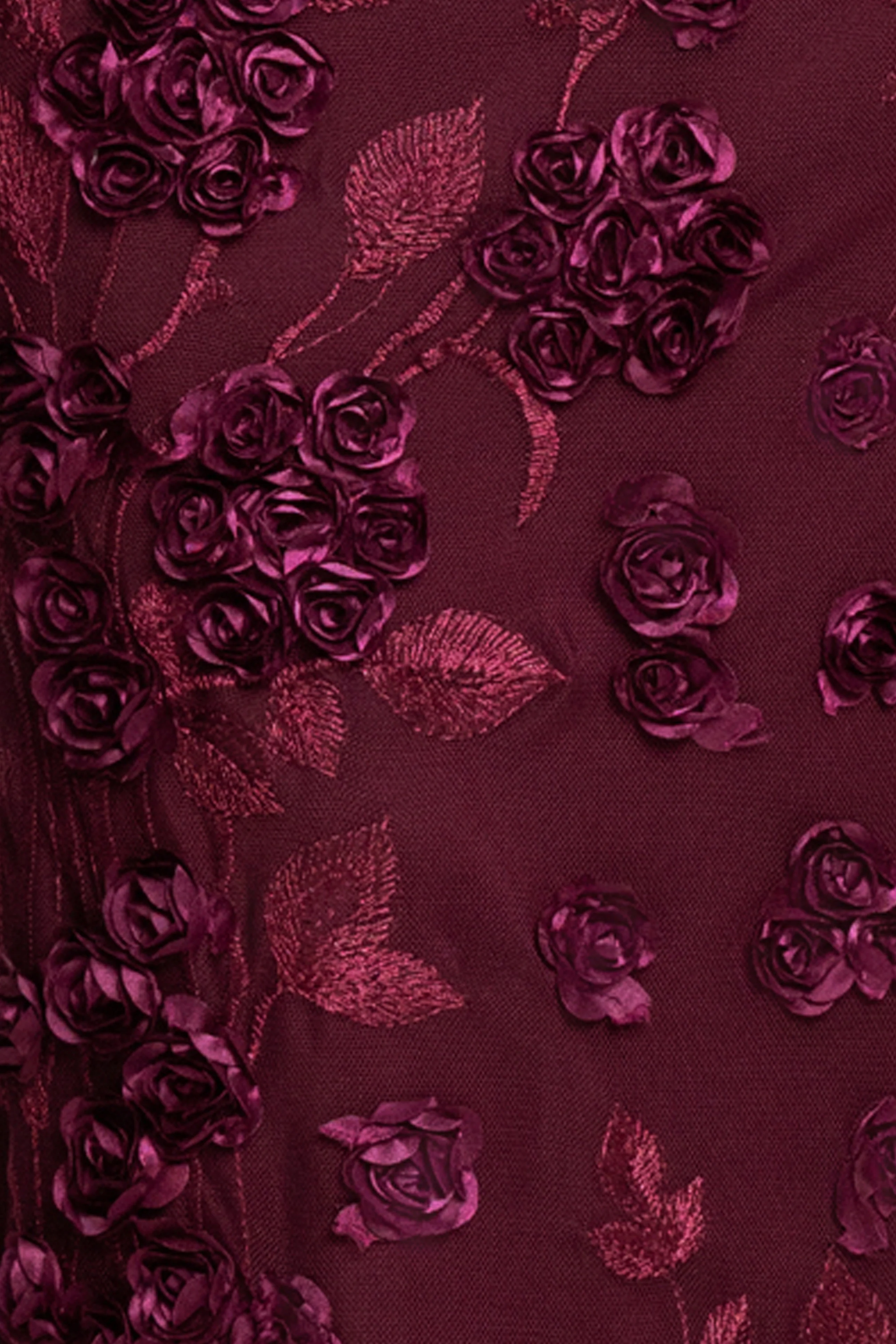 "Stevie" Soutache Mesh Strapless Dress With Chiffon Scarf - Image 5