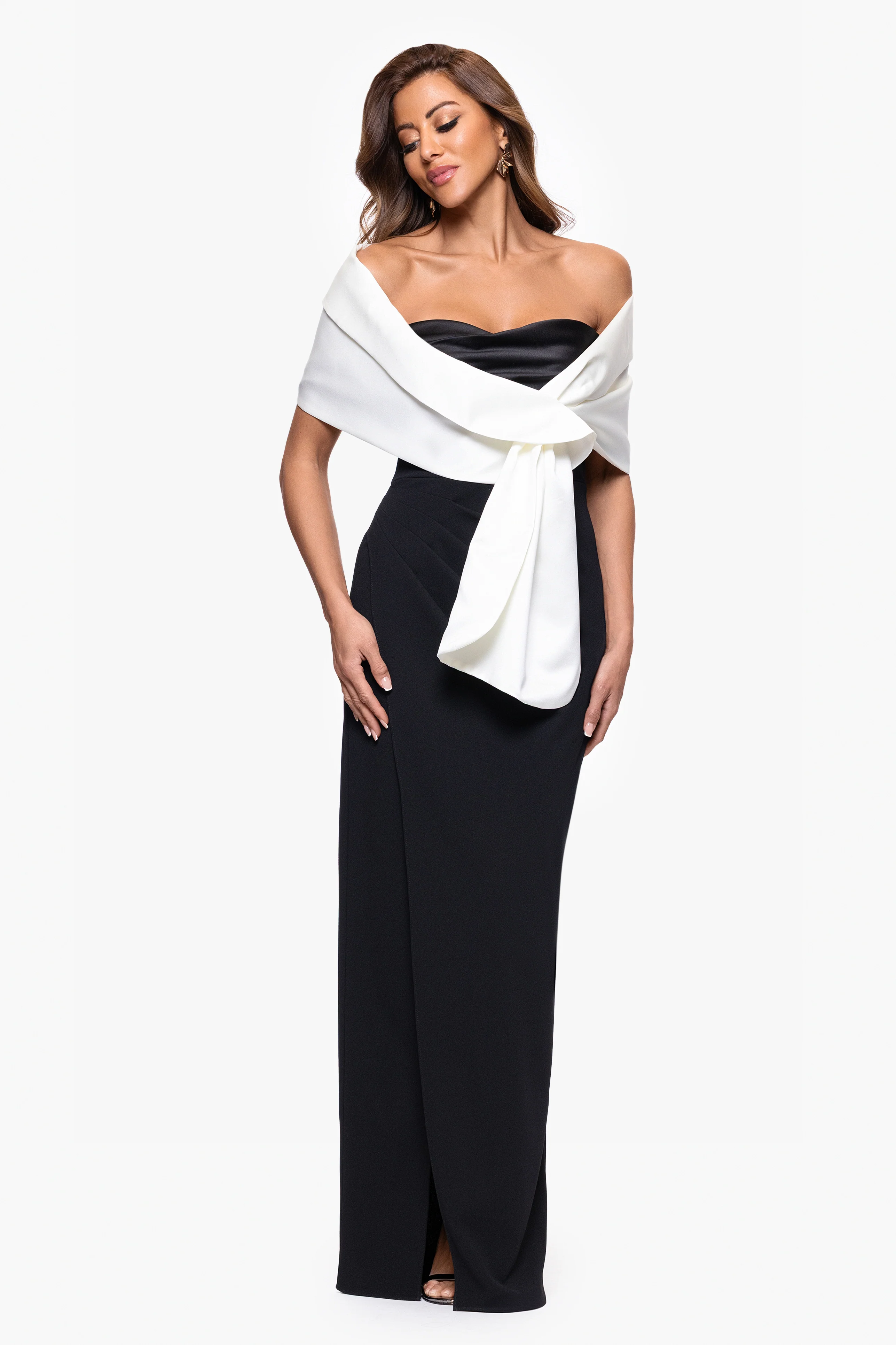 "Trixie" Satin Pull Through Shawl Wrap - Image 2