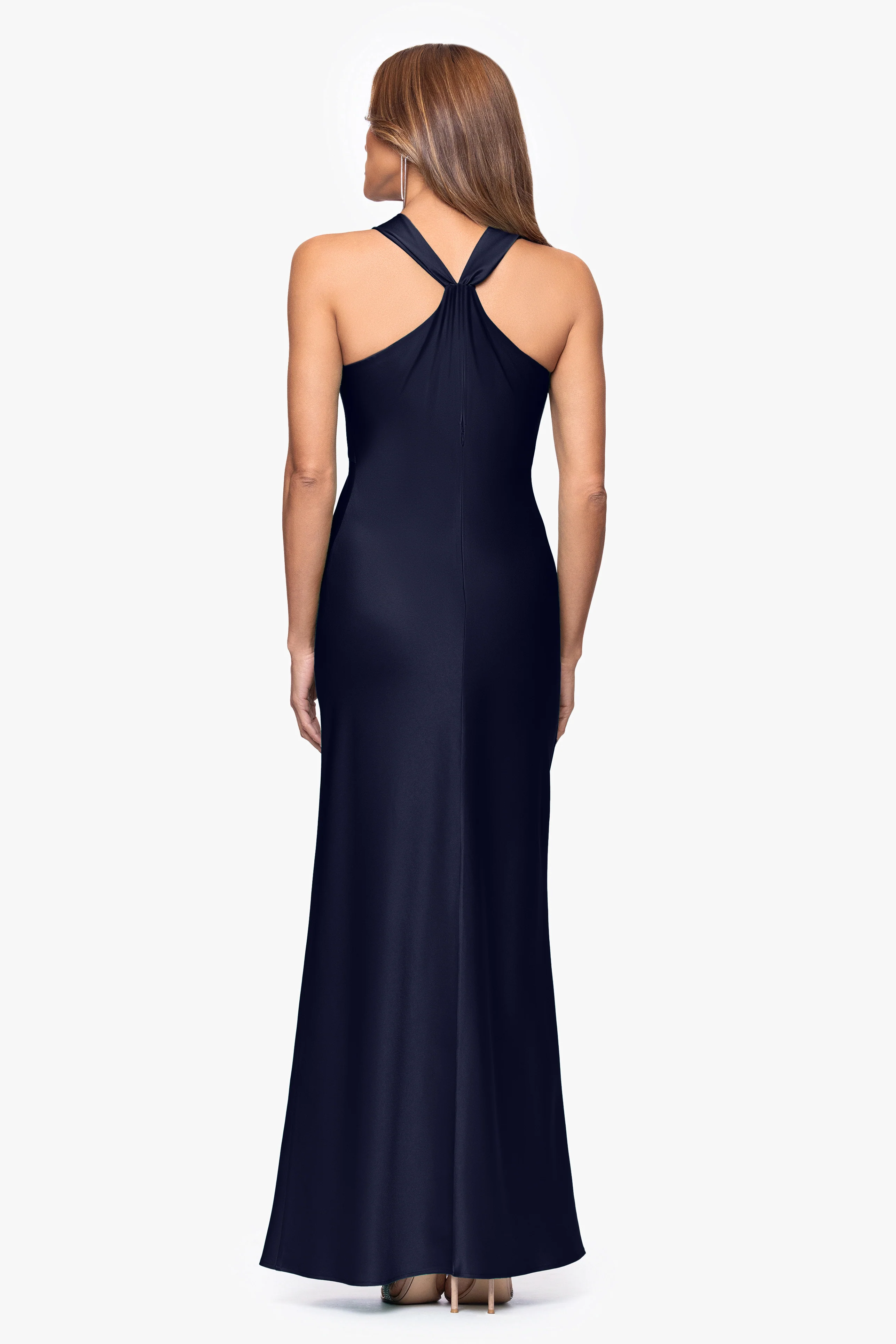 "Veronica" Satin Cowl Neck Dress - Image 14